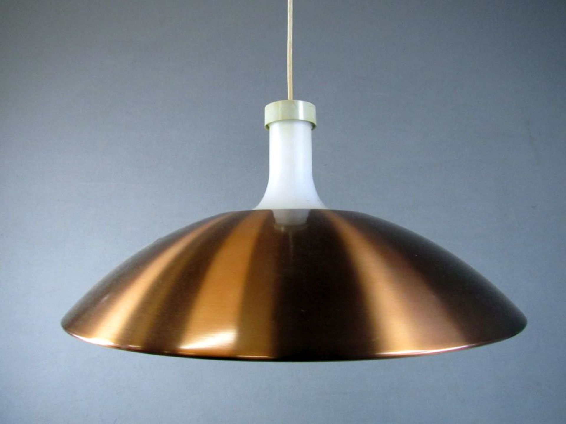 Deckenlampe 60er Jahre Kupfer und Glas