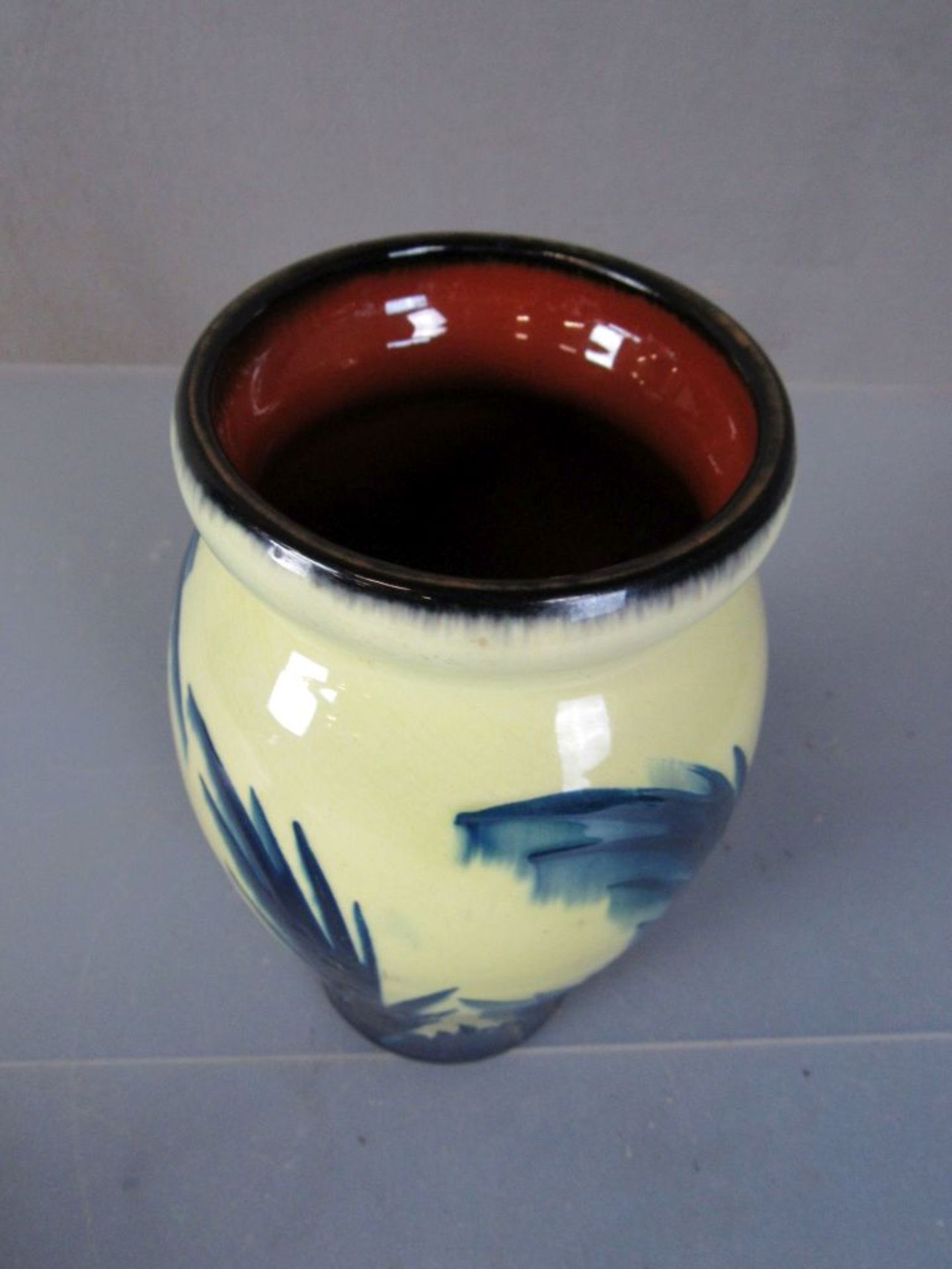 Jugendstilvase lasierte Keramik - Image 4 of 12