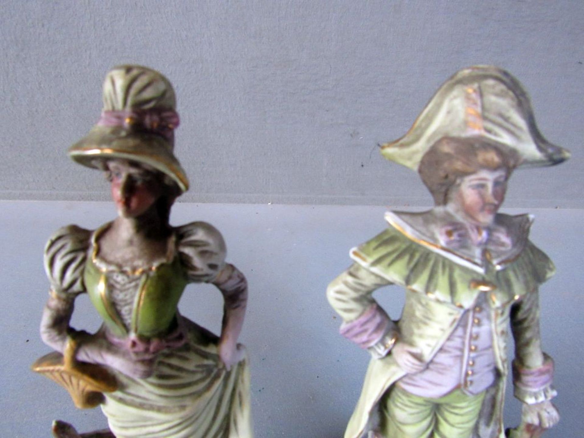 Zwei Keramikfiguren um 1900 23cm - Image 4 of 14