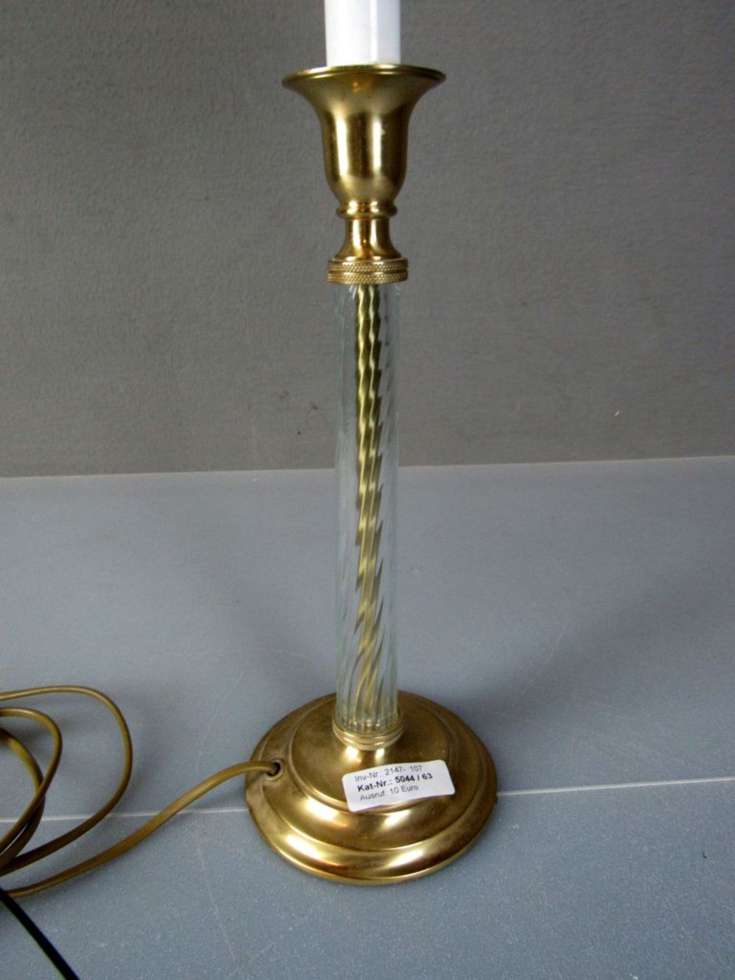 Tischlampe Messing und Glas 58cm - Image 6 of 18