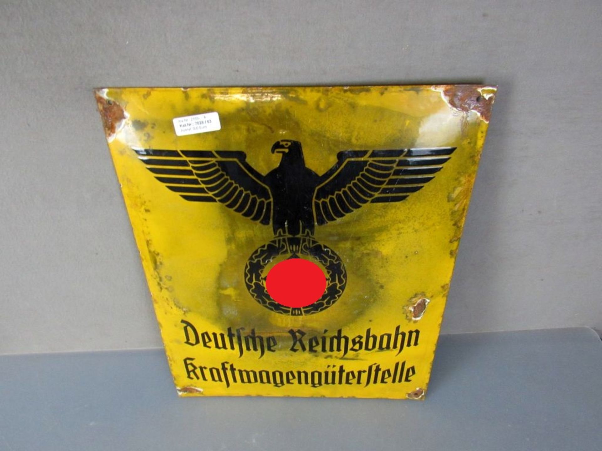 3.Reich großes Emailleschild deutsche - Image 2 of 6