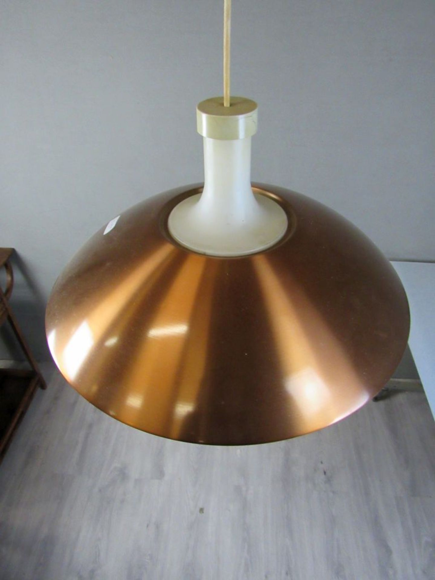 Deckenlampe 60er Jahre Kupfer und Glas - Image 7 of 15