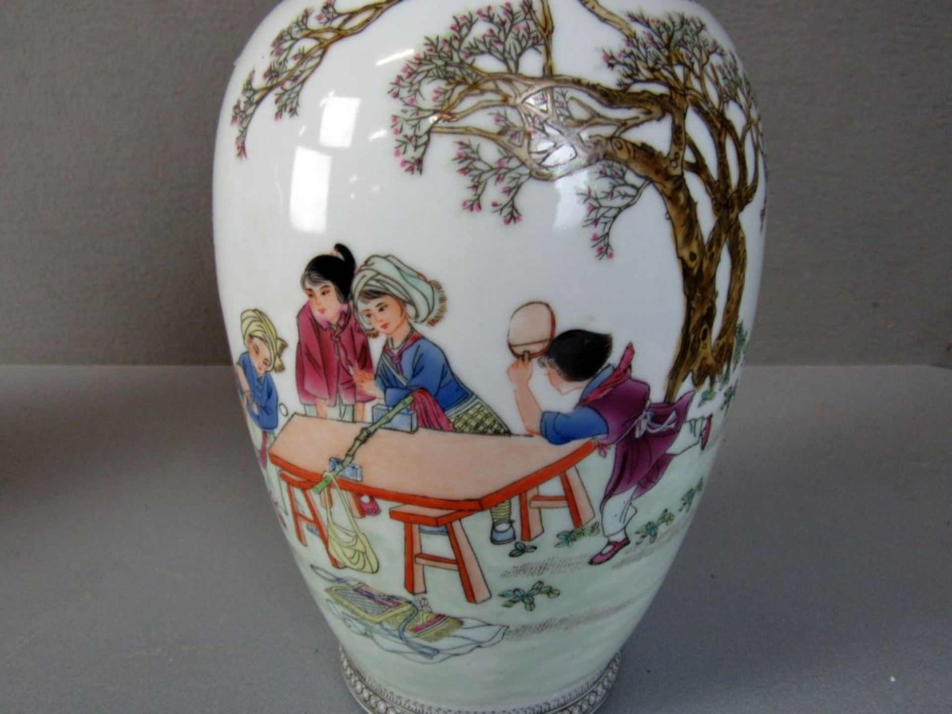 Vase China gemarkt 36cm - Image 8 of 14