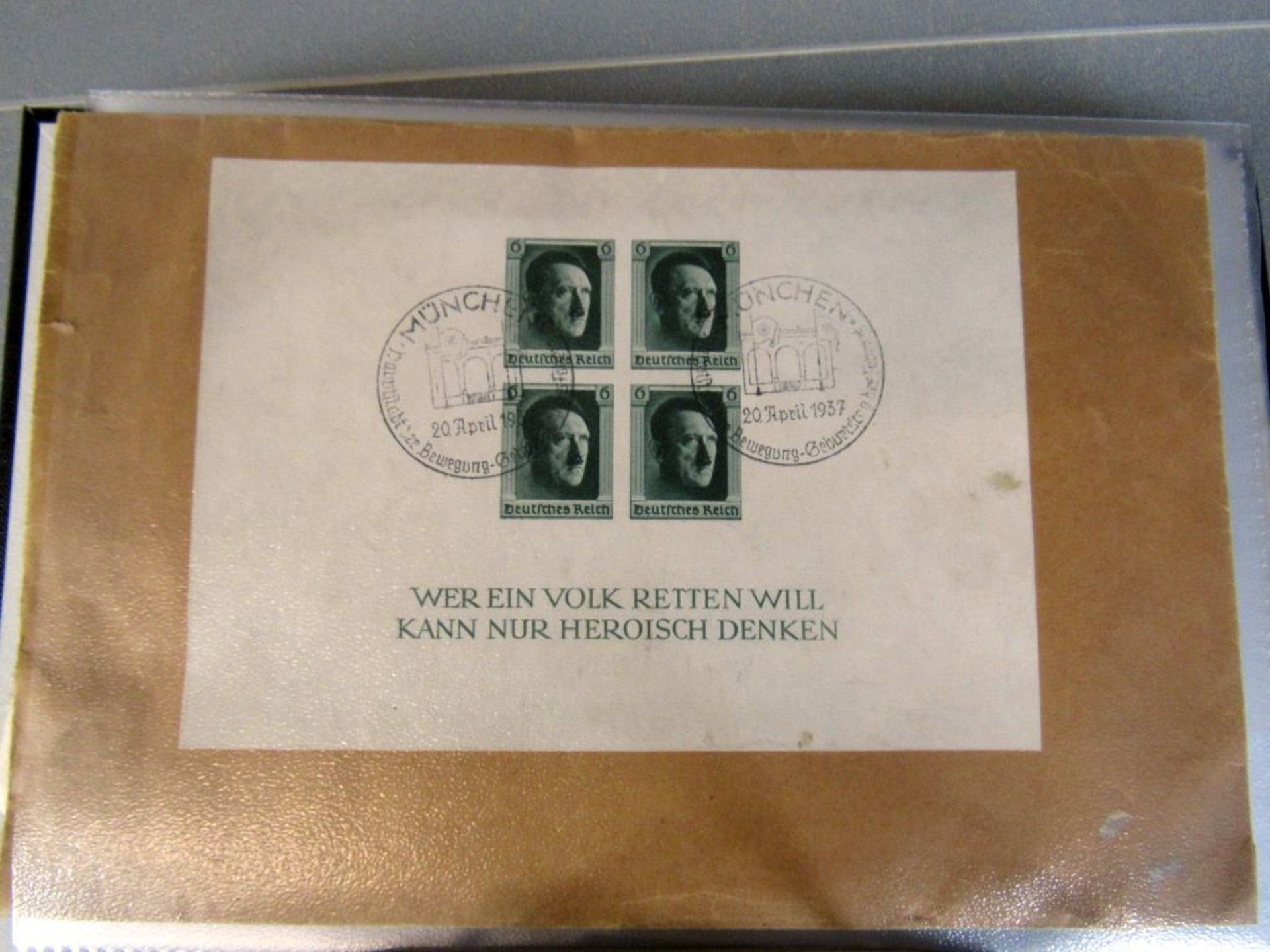 Ordner Briefmarken 3.Reich mit Blöcken - Image 4 of 30