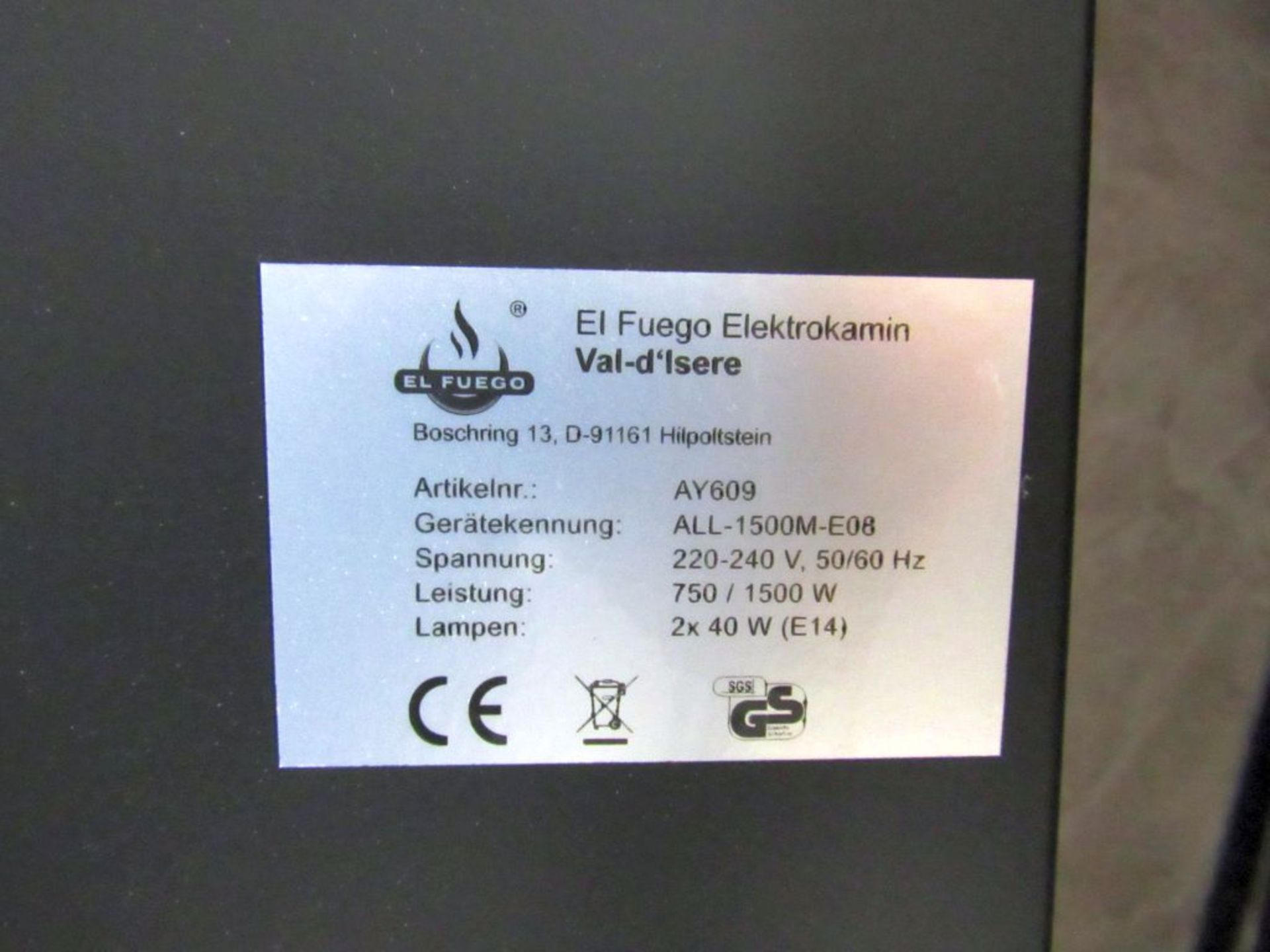 Großer Elektrischer Kamin ca. 132cm x - Image 23 of 27
