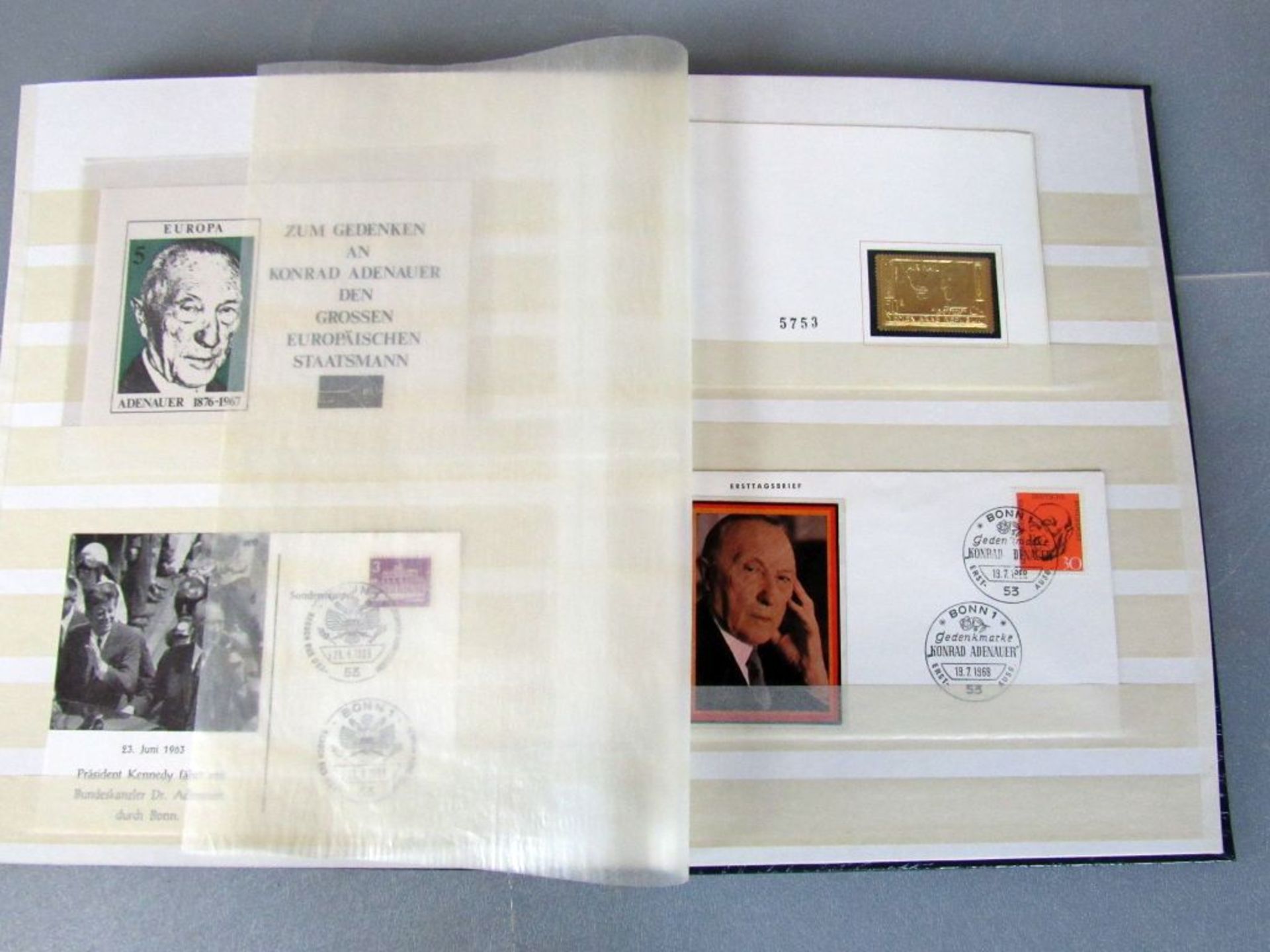 Briefmarkenalbum mit Adenauer - Image 25 of 27