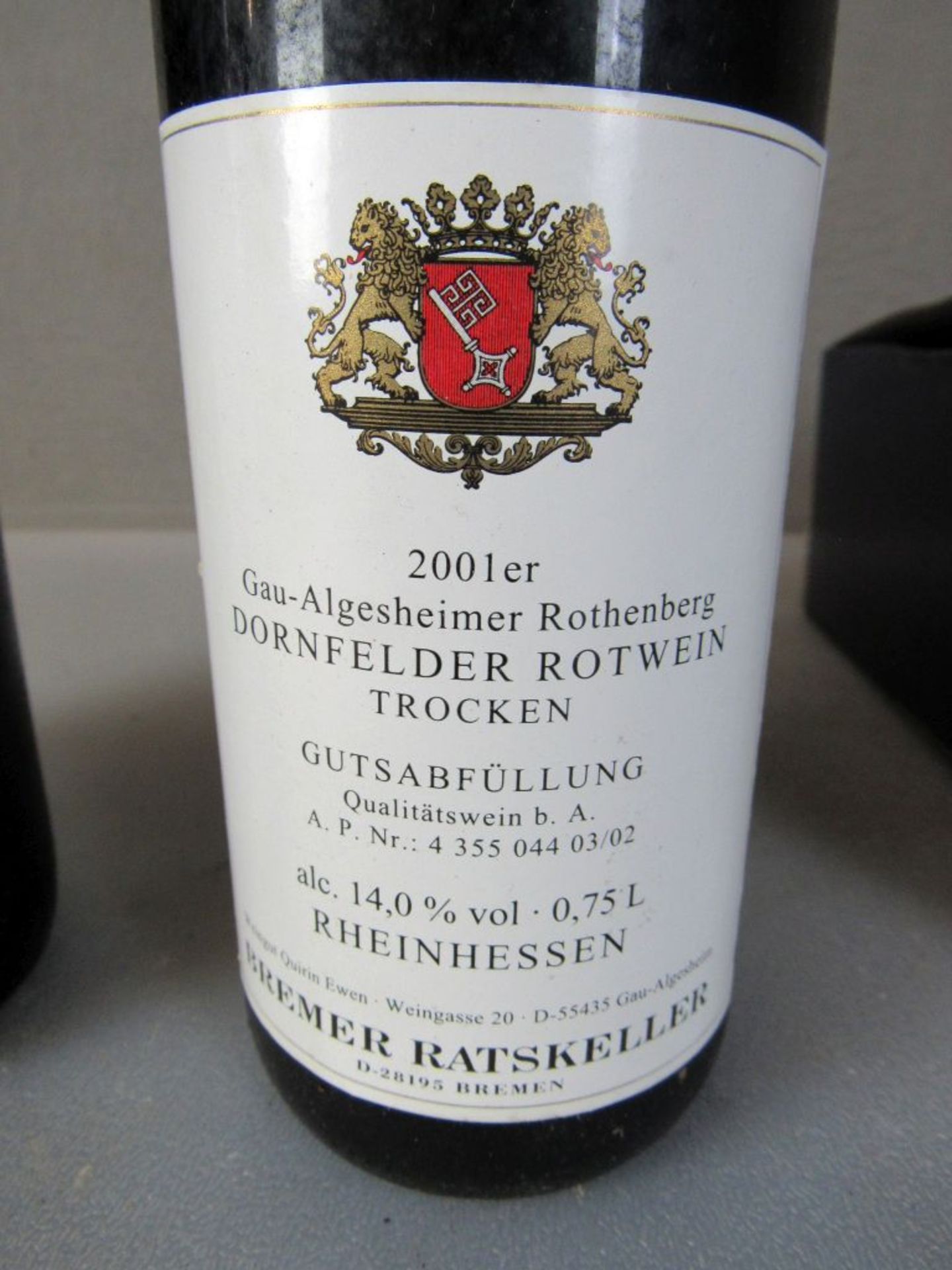 Drei Flaschen Rotwein Bremer - Image 10 of 14