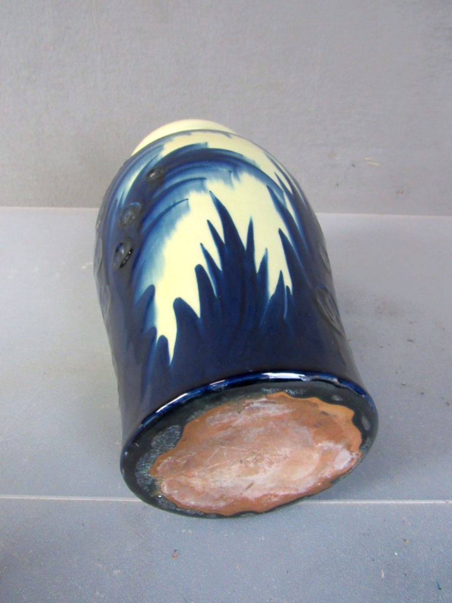 Jugendstilvase lasierte Keramik - Bild 11 aus 12