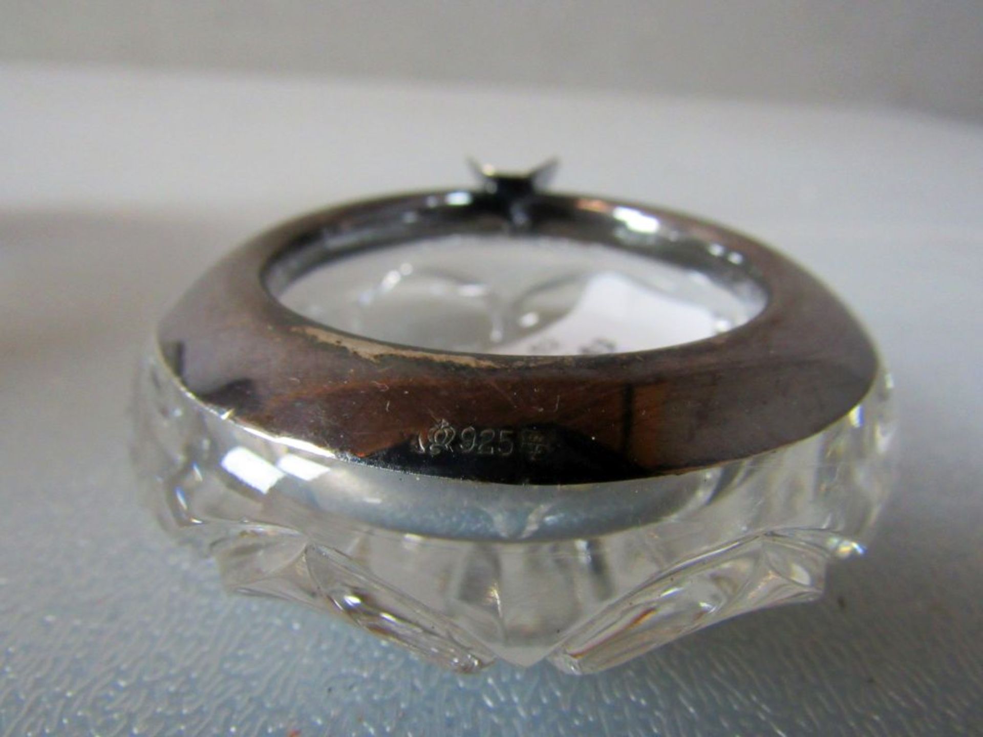 Zwei Kristallglas Aschenbecher mit - Image 10 of 12