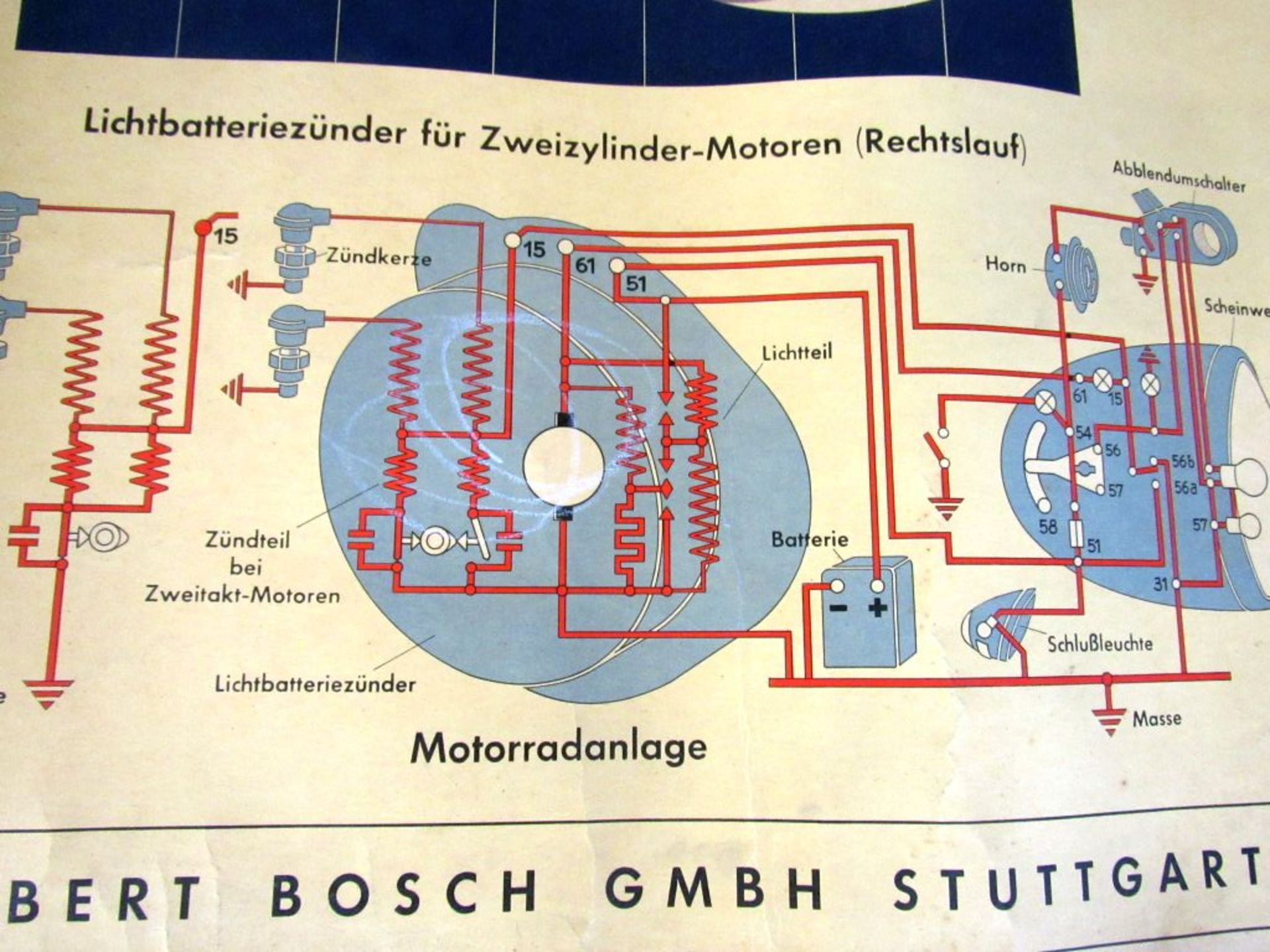 Oldtimer Poster Schautafel Bosch ca. - Image 12 of 14
