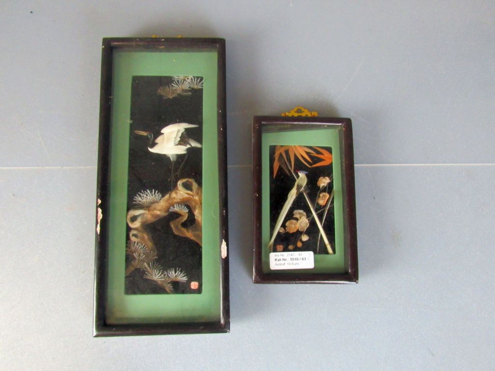Zwei asiatische Diorama 19,5cm und - Image 2 of 21