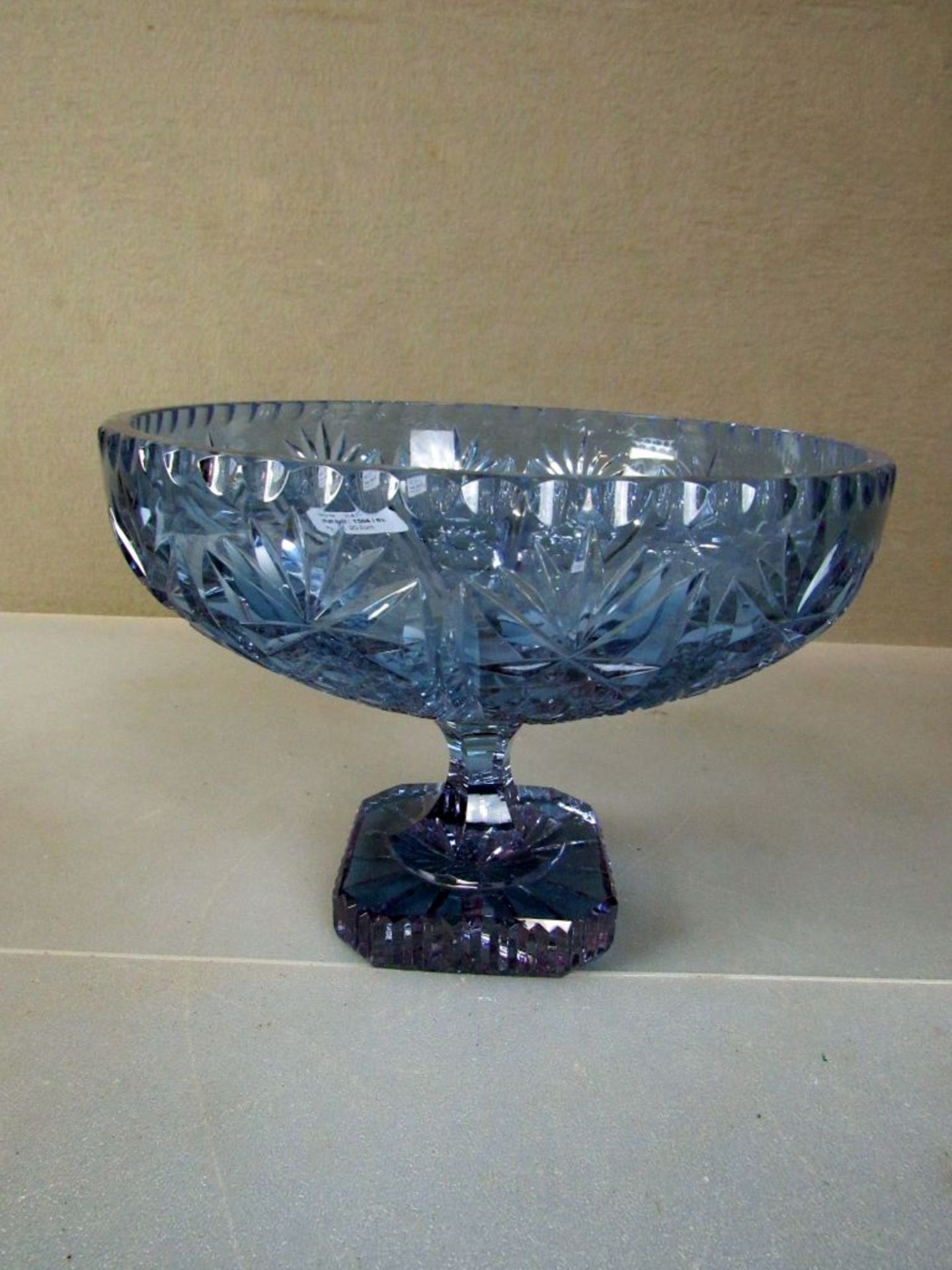 Schwere Kristallglas Fußschale - Image 2 of 12