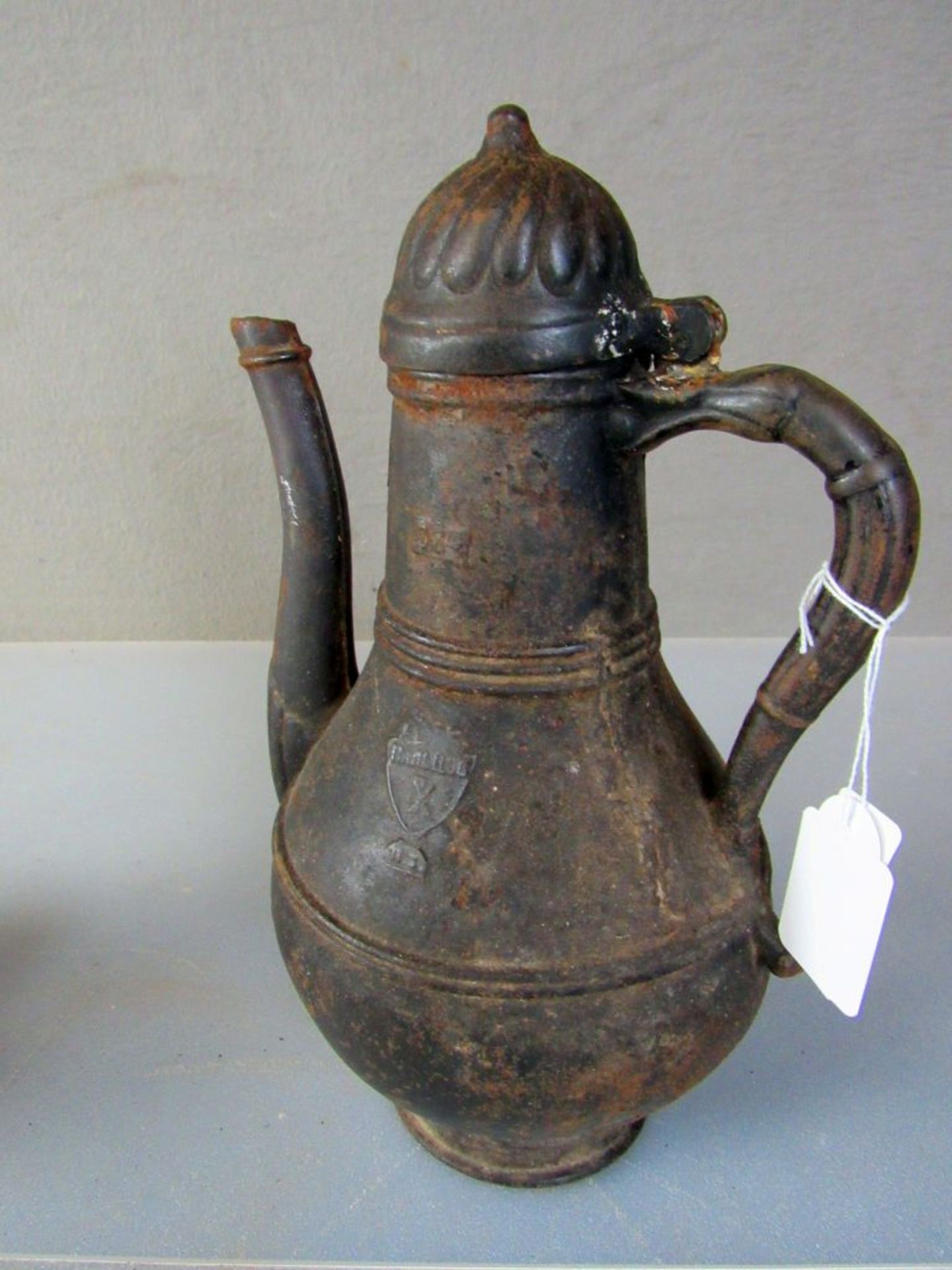 Antike gußeiserne Kanne gemarkt 31cm - Image 14 of 14