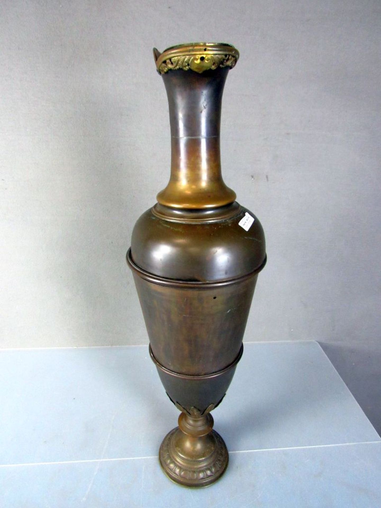 Antike Amphore Bodenvase Messing mit - Bild 11 aus 12