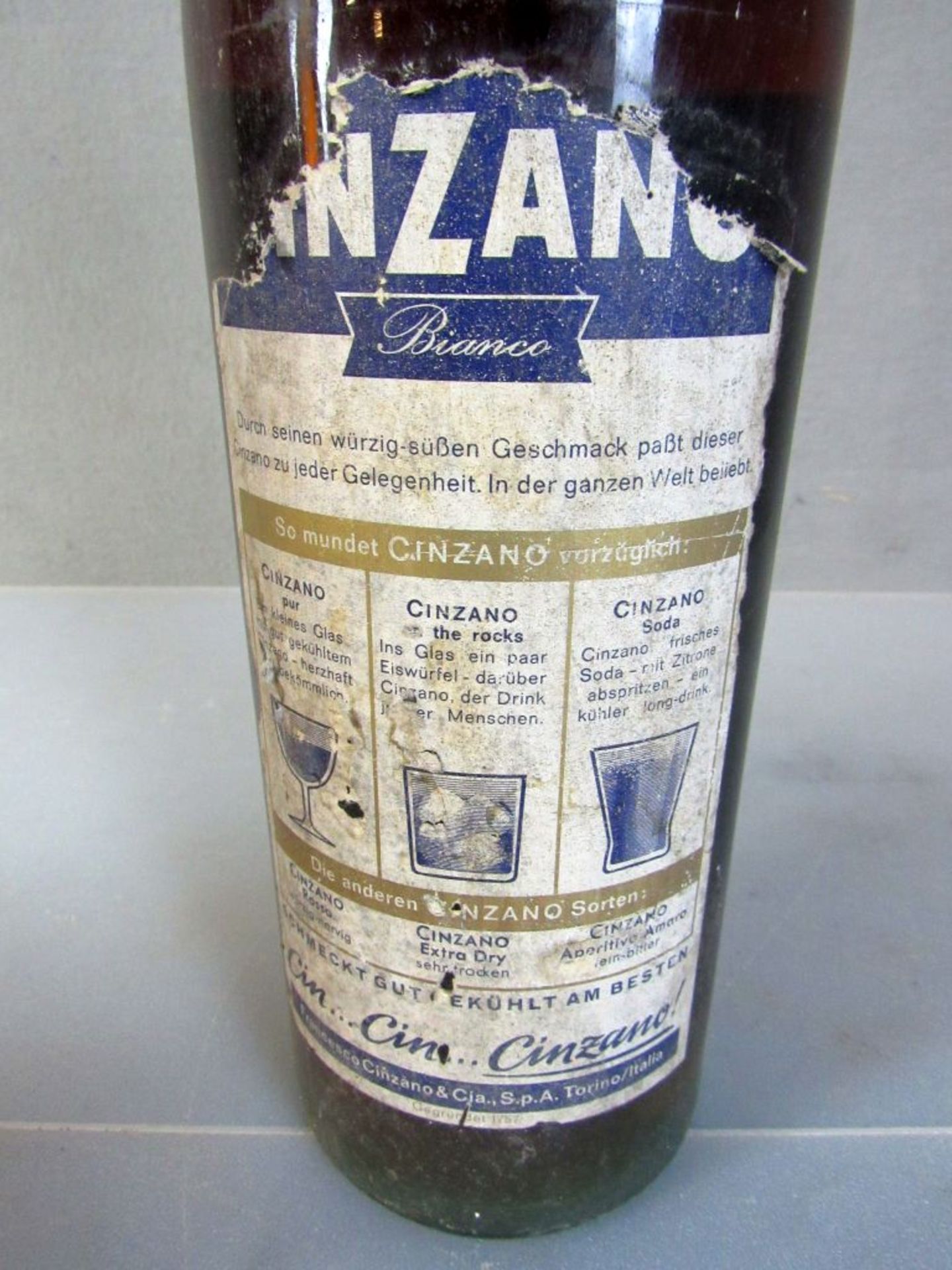 Alkohol große Flasche Cinzano 48cm - Image 7 of 12