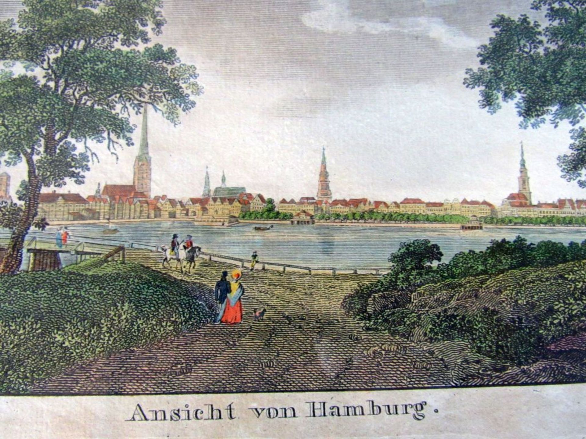 3 Grafiken Hamburg coloriert - Bild 5 aus 7