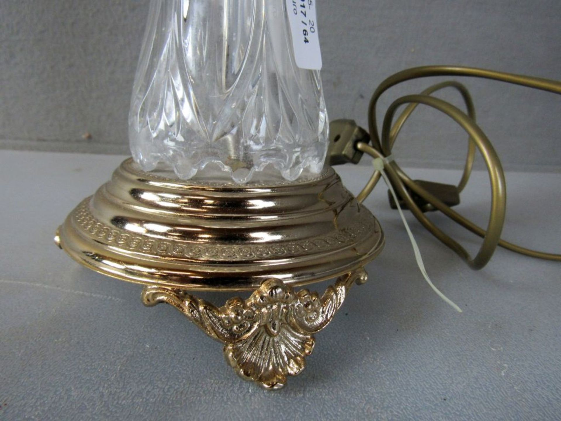 Kristllglaslampe auf Sockel 47cm - Bild 5 aus 5