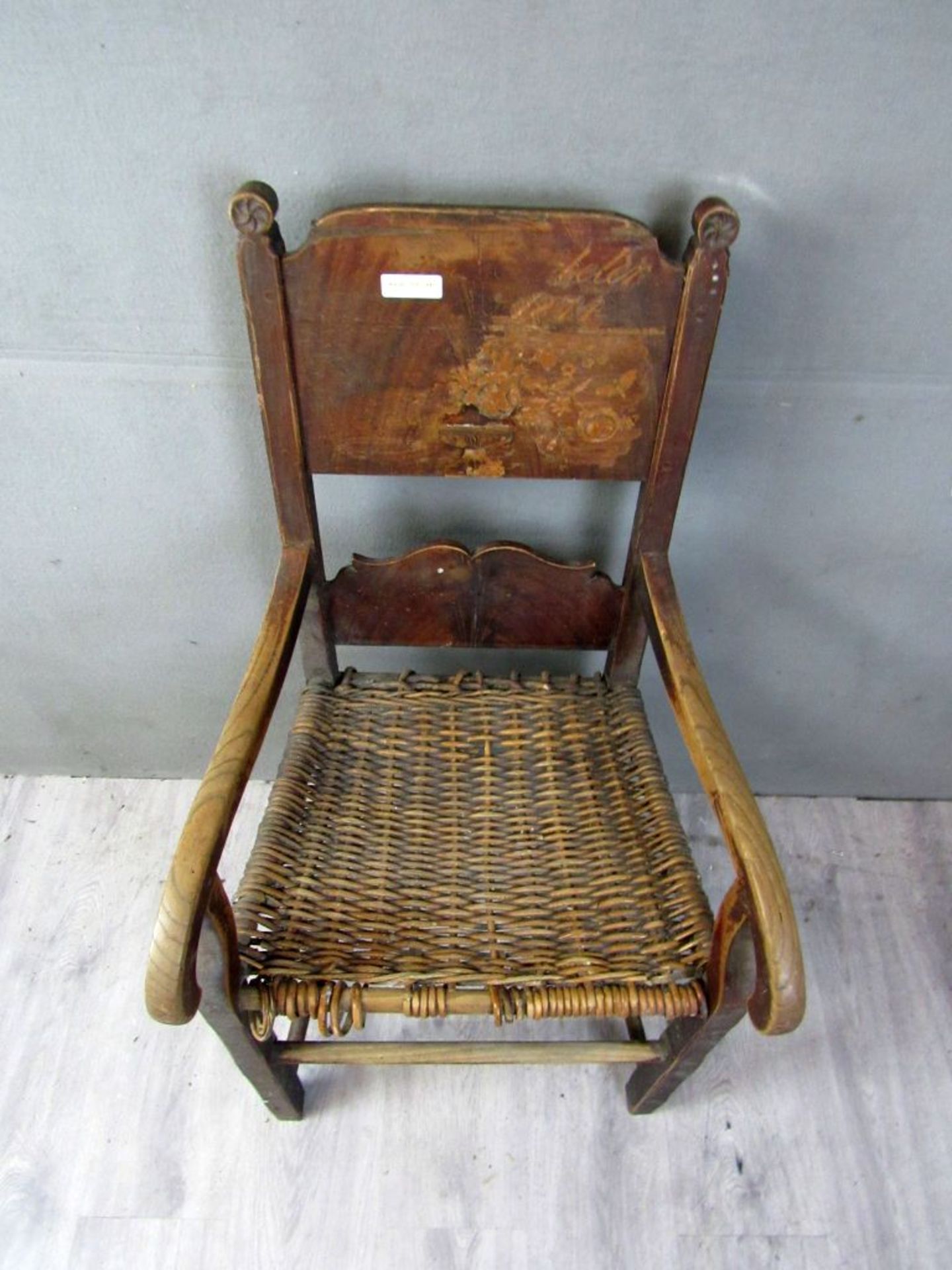 Antiker Stuhl Armlehnen Hochzeitsstuhl - Image 2 of 8