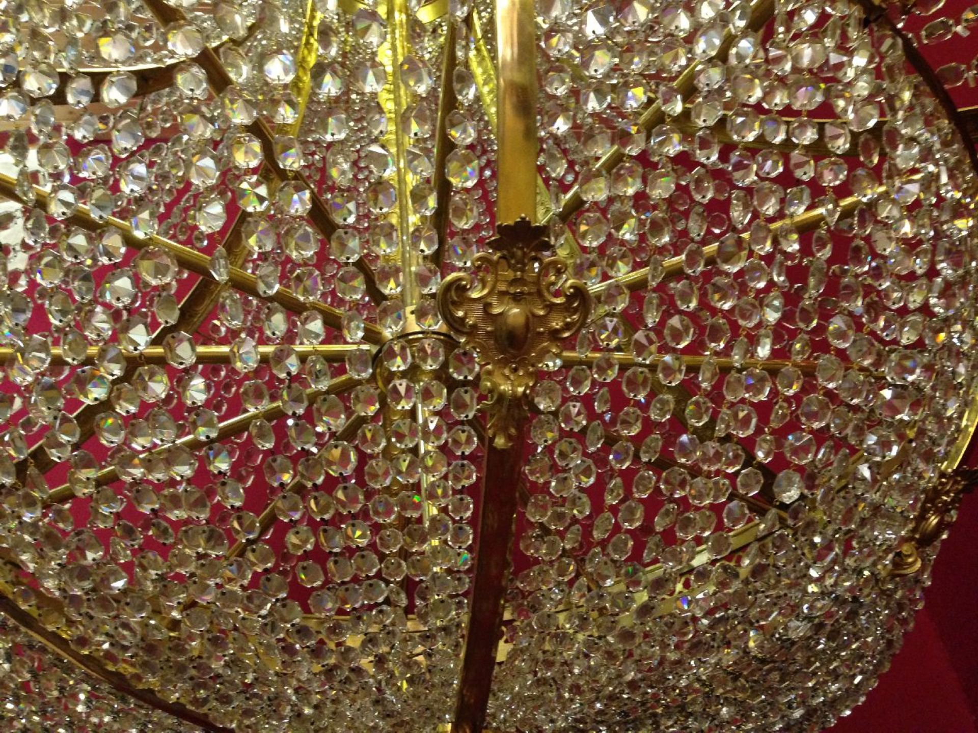 Antiker Kronleuchter feuervergoldete - Bild 5 aus 12