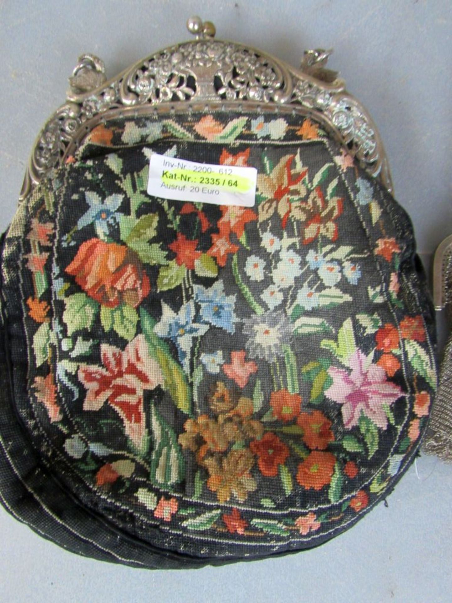 Antike Damenhandtasche mit 800er - Image 3 of 10