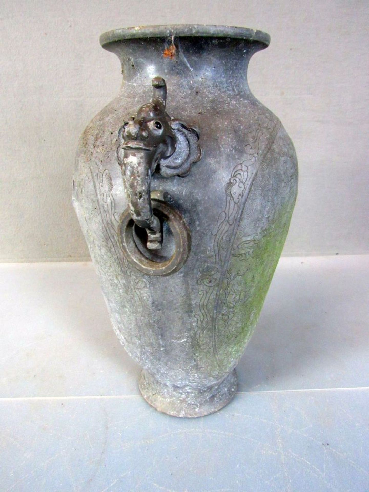 Große antike asiatische Vase zwei - Image 4 of 6