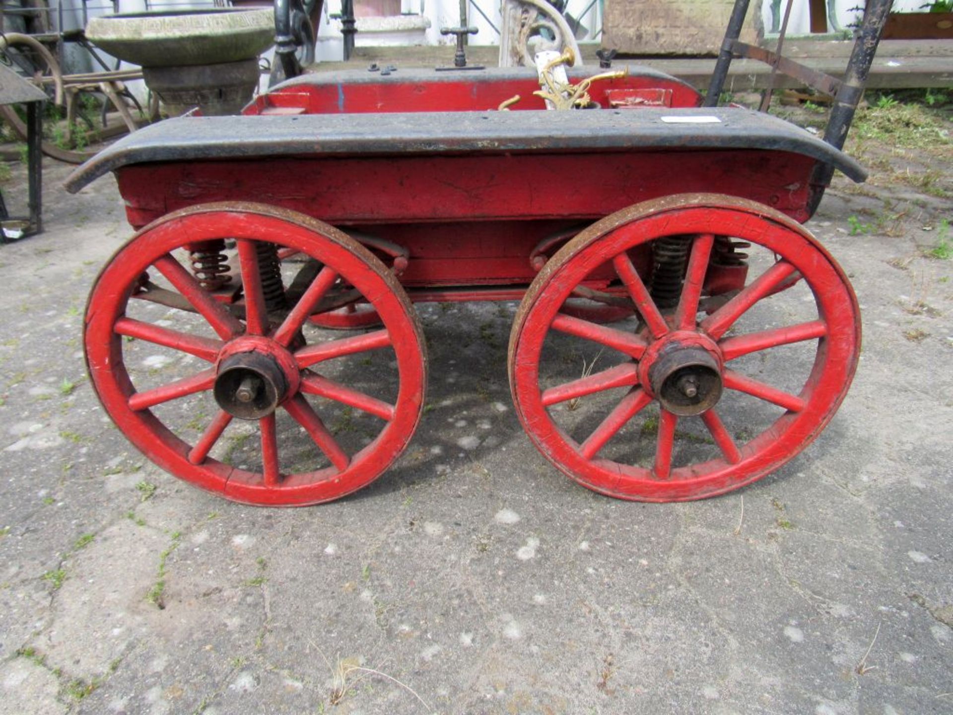 Antiker Feuerwehr Bollerwagen - Bild 2 aus 5