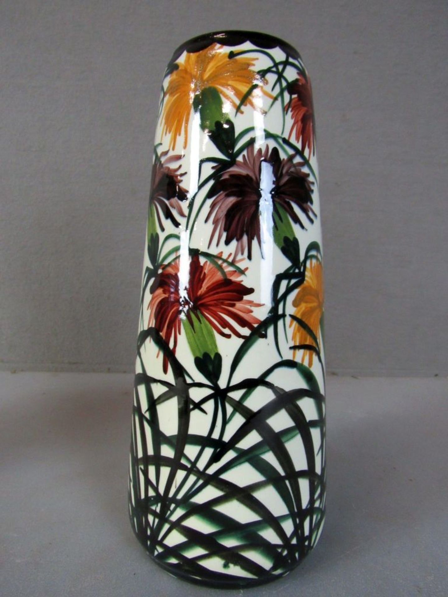 Vase Jugendstil lasierte Kermaik