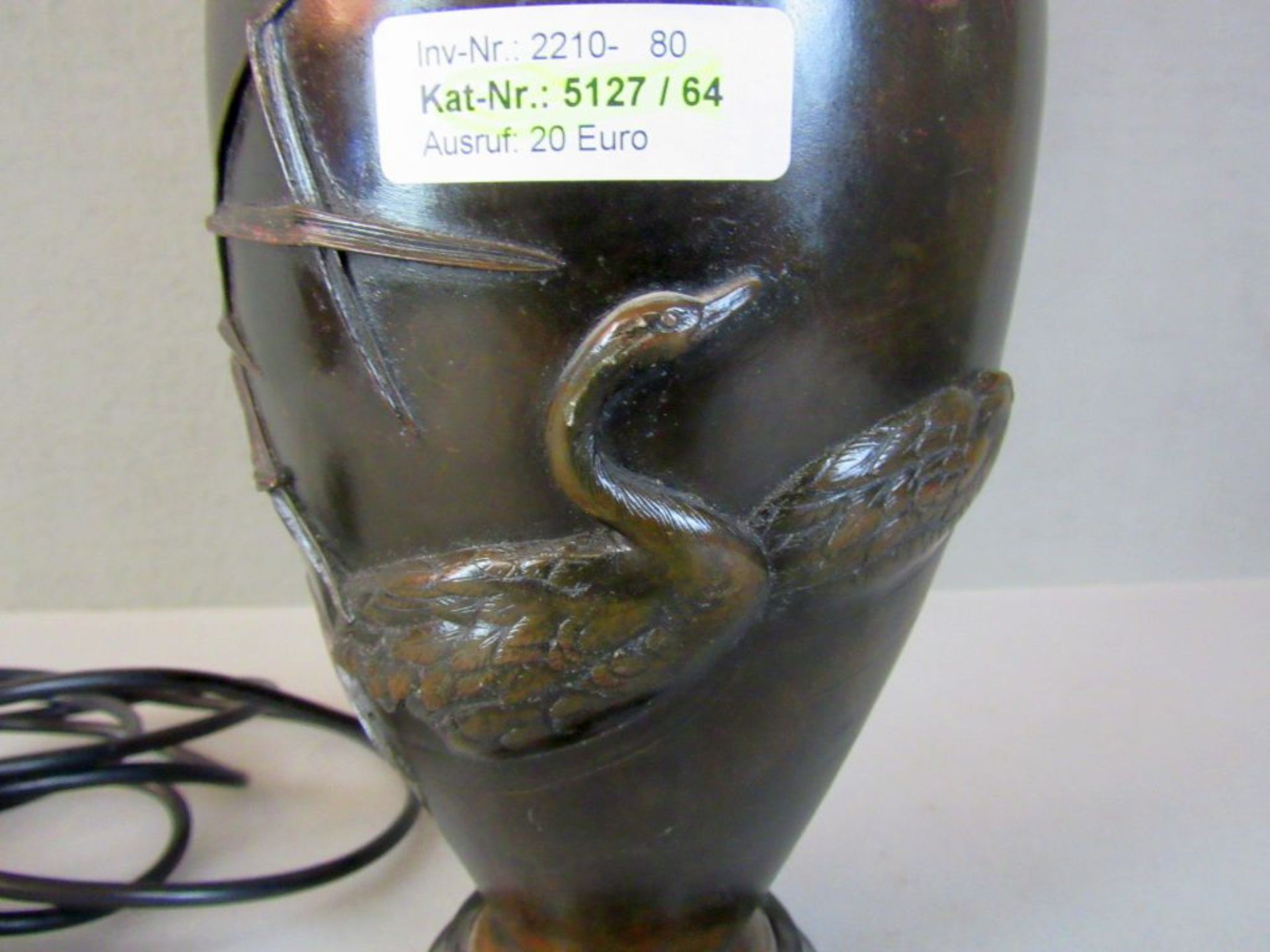 Tischlampe Bronzekorpus vorderseits - Image 3 of 5