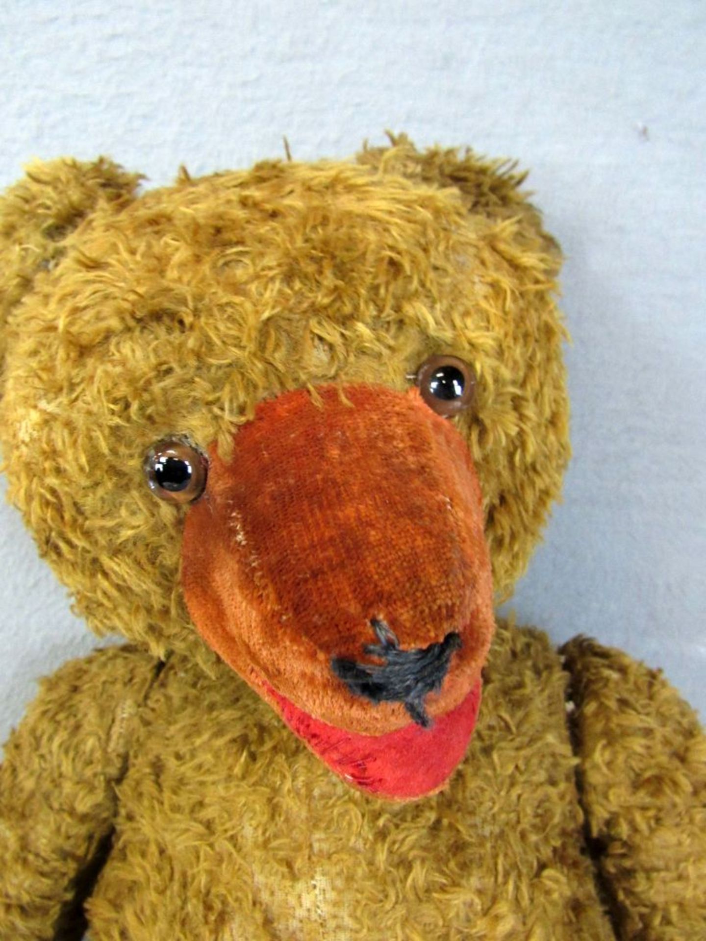 Antiker Teddybär Holzwolle gestopft - Bild 2 aus 8