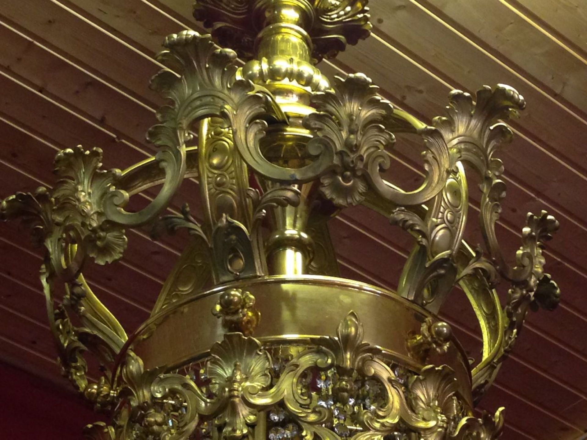 Antiker Kronleuchter feuervergoldete - Bild 11 aus 12