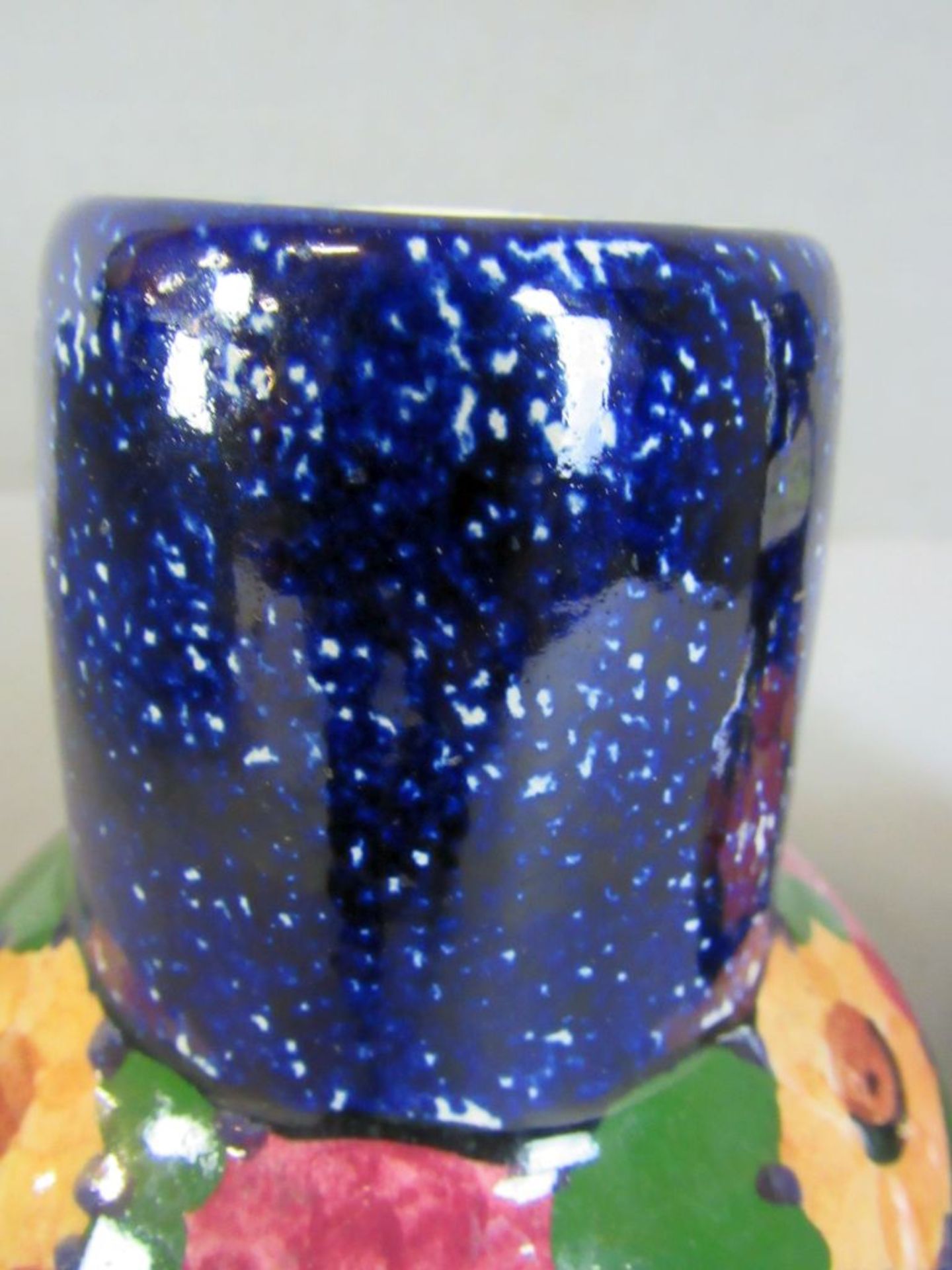 Zwei Vasen Jugendstil lasierte Keramik - Bild 5 aus 6