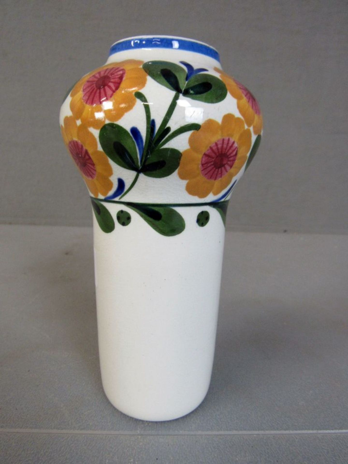 Jugendstil Vase lasierte Keramik