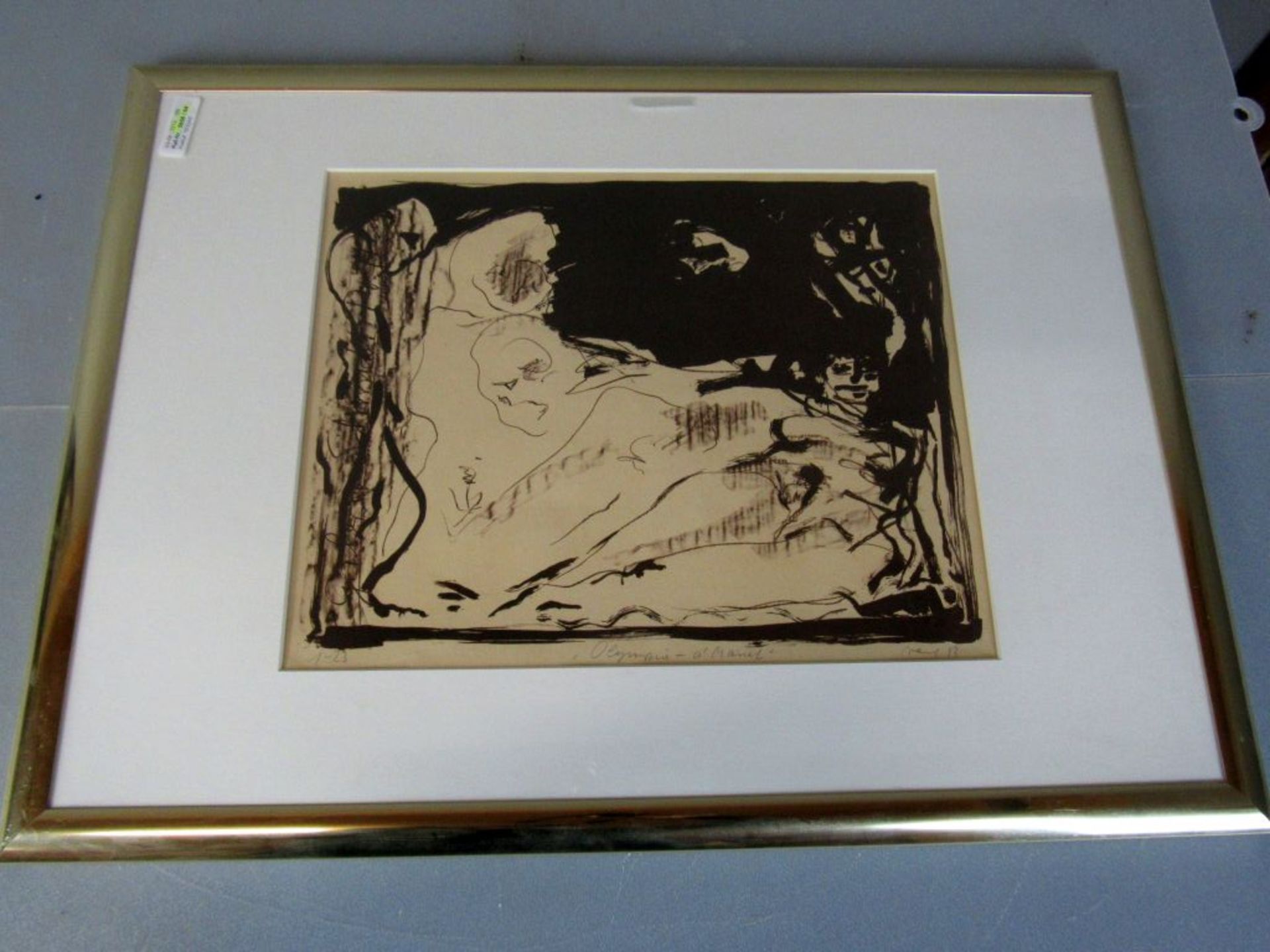 Lithografie von Manett unten signiert - Bild 3 aus 9