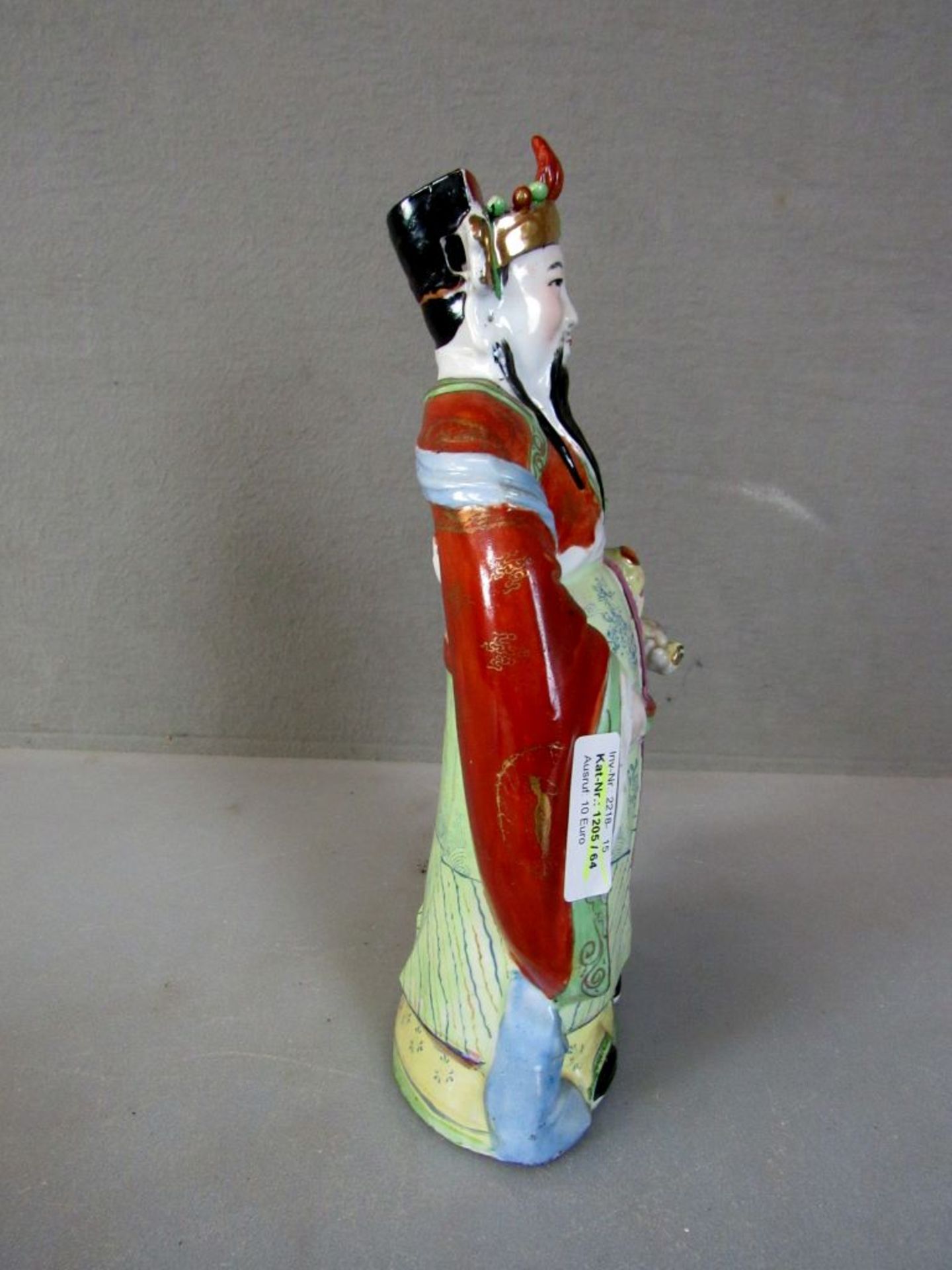 Porzellanfigur Asiat 34cm hoch - Bild 4 aus 7