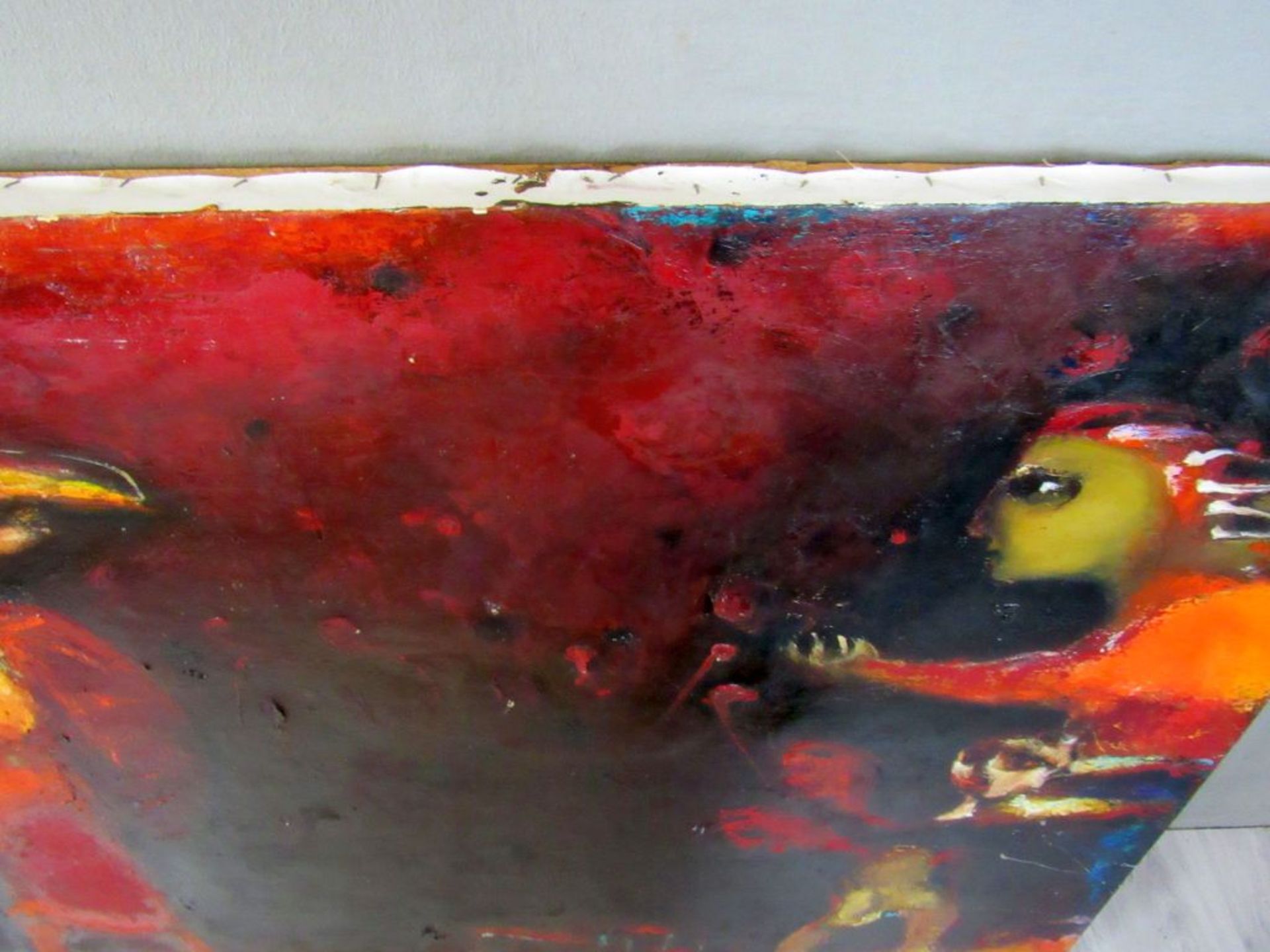 Ölgemälde Öl auf Leinwand roter Tag - Image 7 of 8