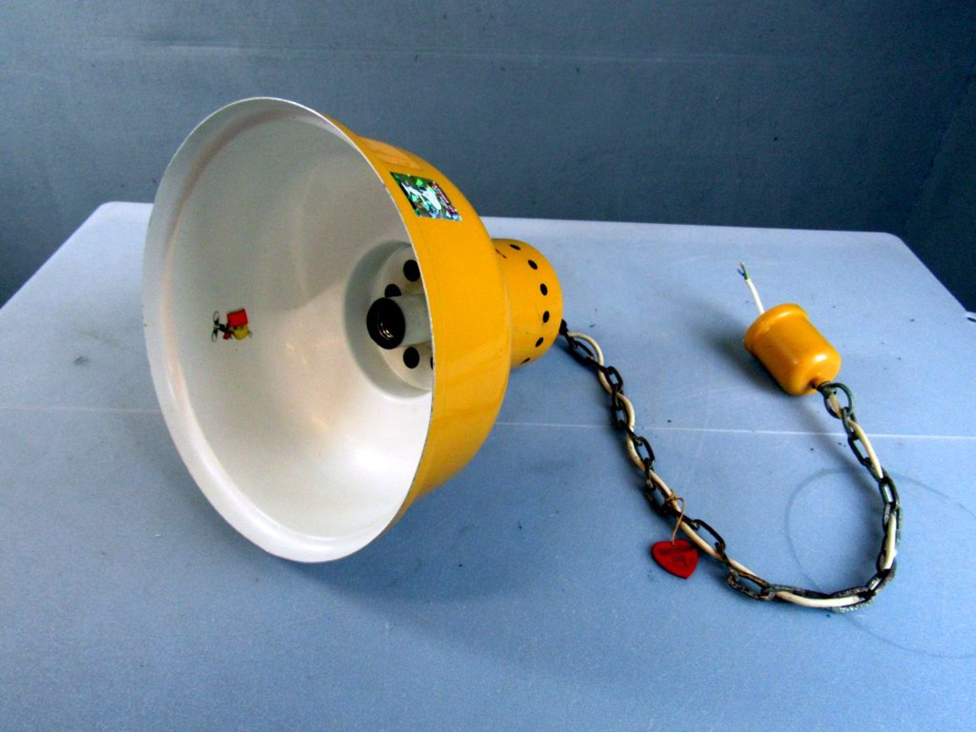 Vintage 70er Jahre Deckenlampe gelb - Image 4 of 6