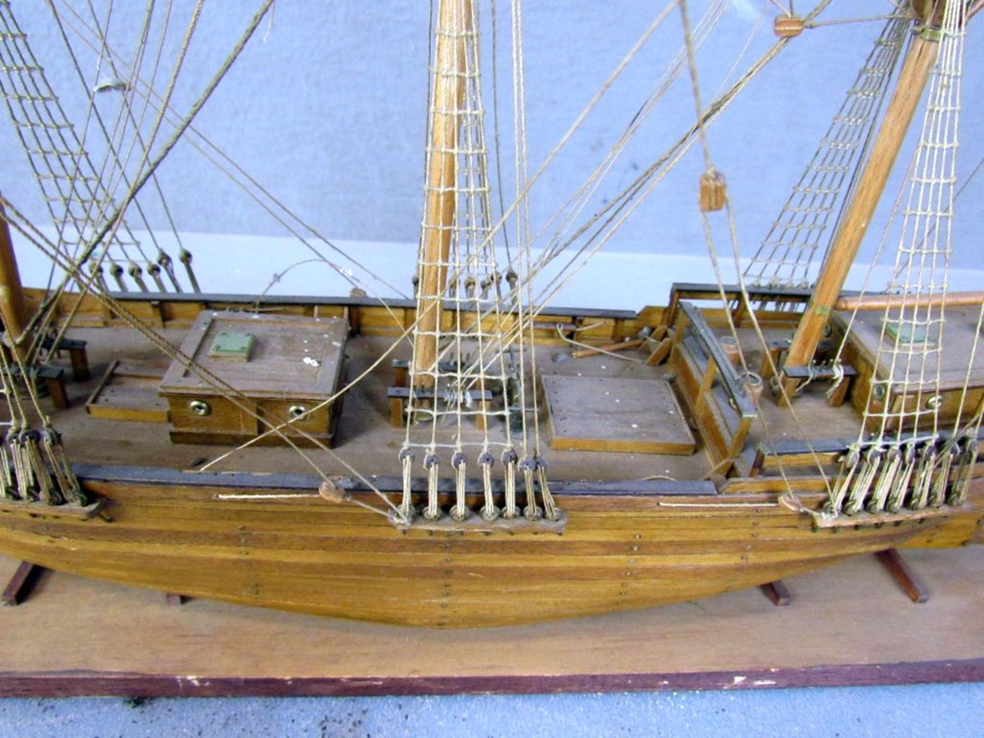 Antikes Modellschiff Dreimaster - Bild 5 aus 9