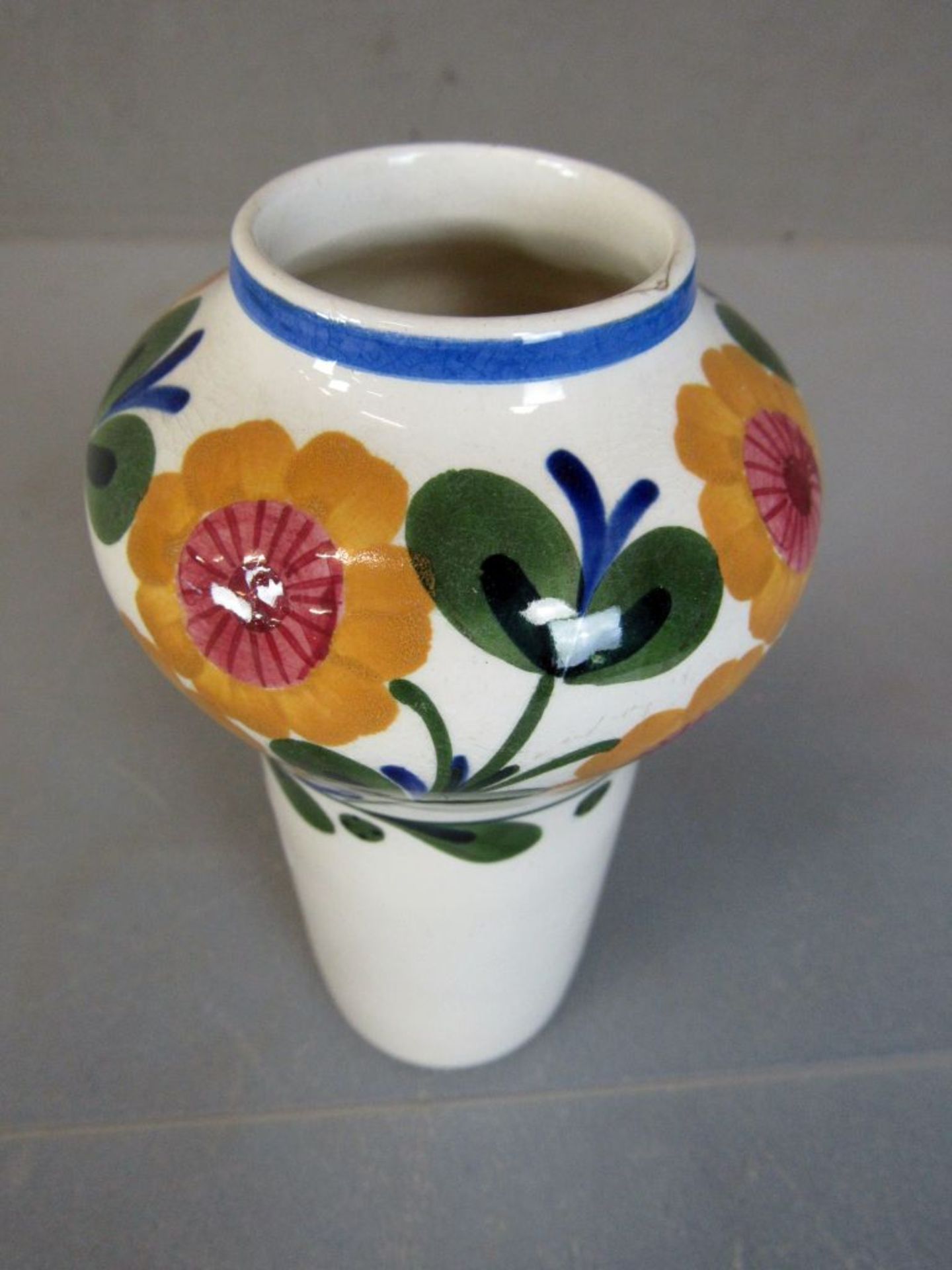 Jugendstil Vase lasierte Keramik - Bild 2 aus 4