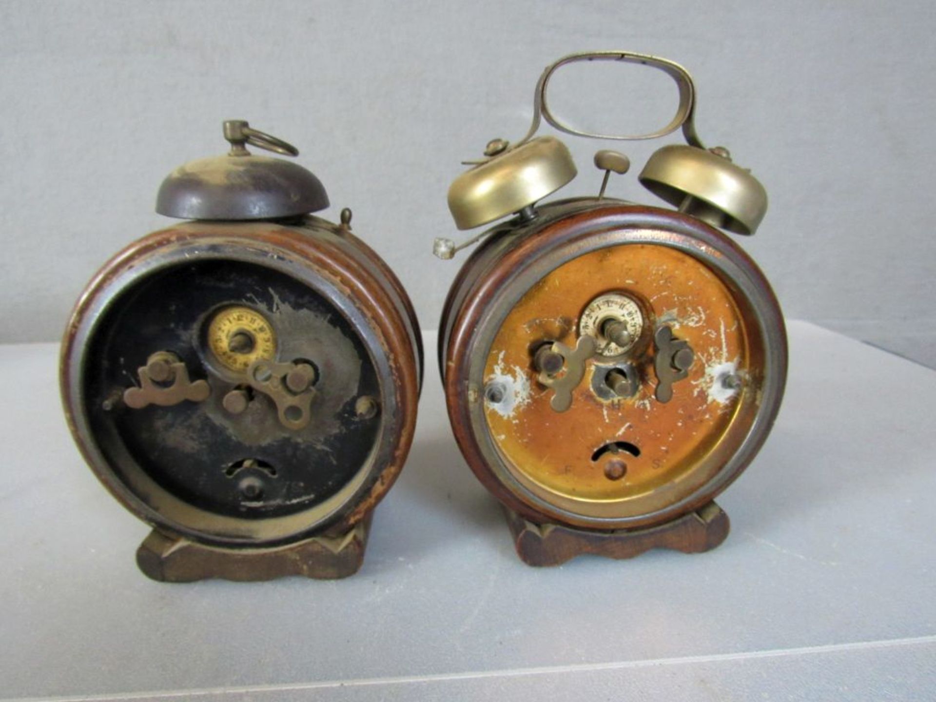 Zwei antike Wecker um 1870 mechanisch - Image 6 of 8