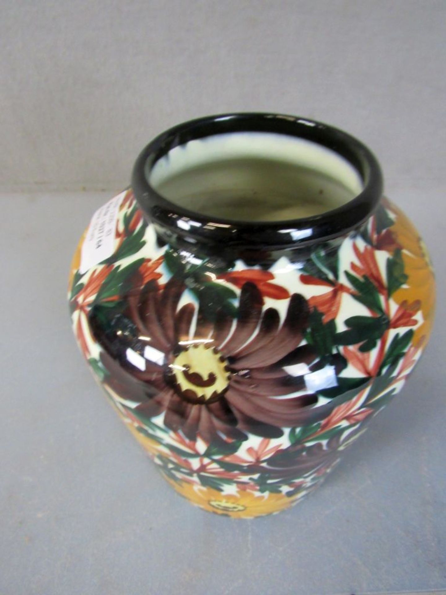 Vase Jugendstil farbenfroh lasierte - Bild 2 aus 4