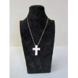 Halskette mit besetztem Kreuz dieses