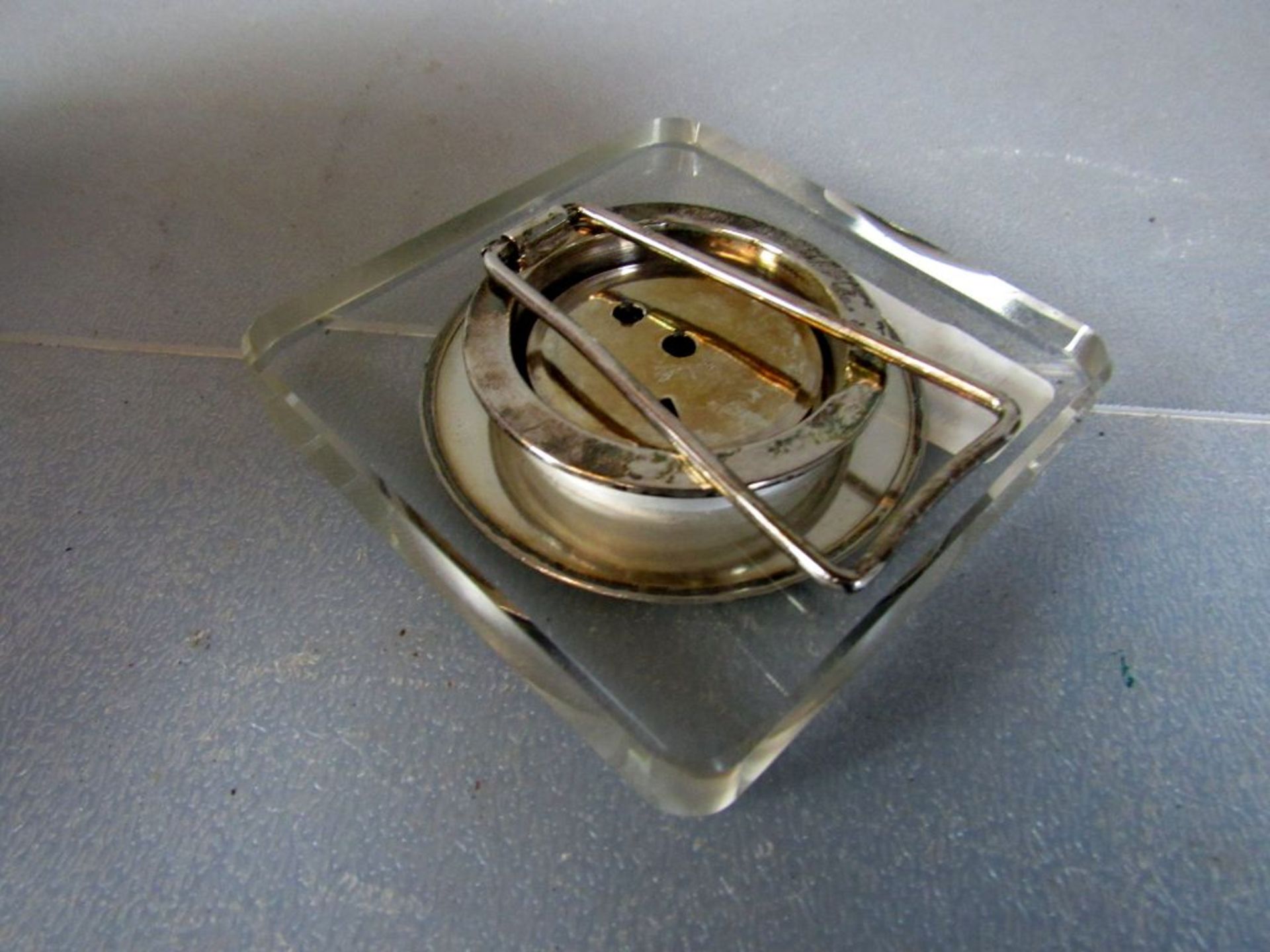 Antike Tischuhr Glas 800er - Image 5 of 7