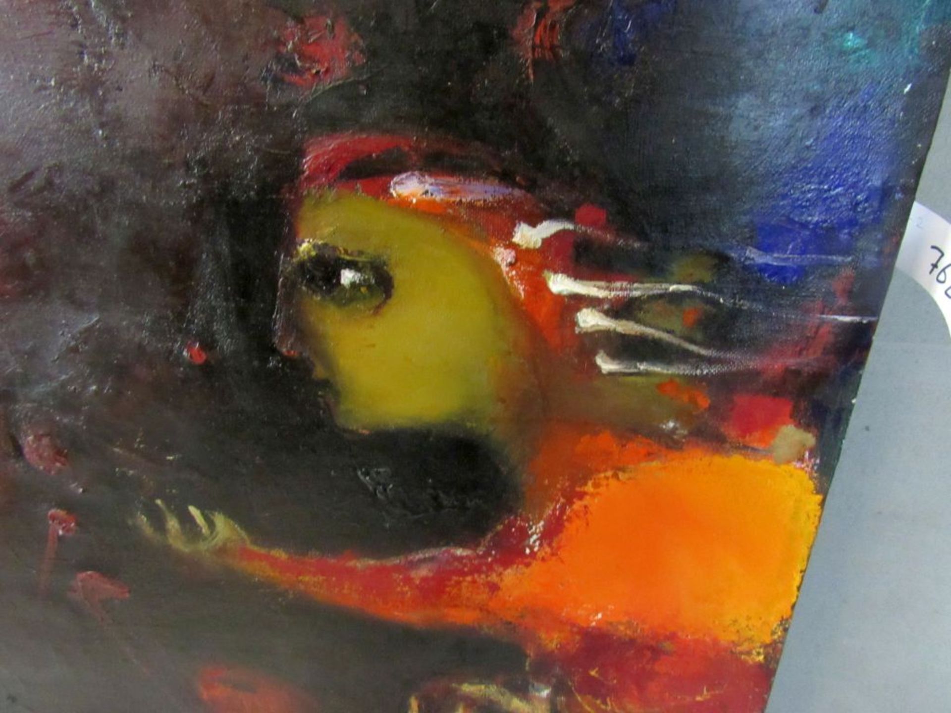 Ölgemälde Öl auf Leinwand roter Tag - Image 6 of 8