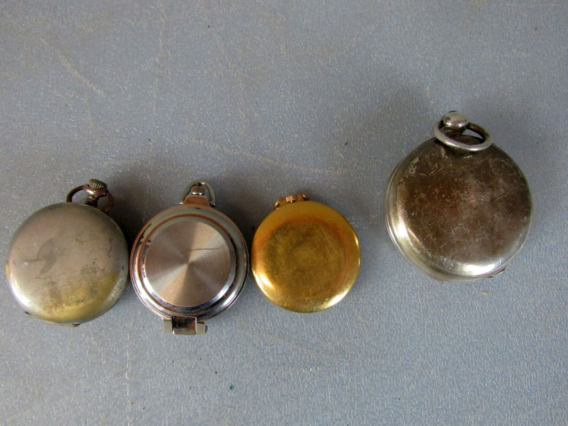 Konvolut vier Taschenuhren antik - Bild 5 aus 10
