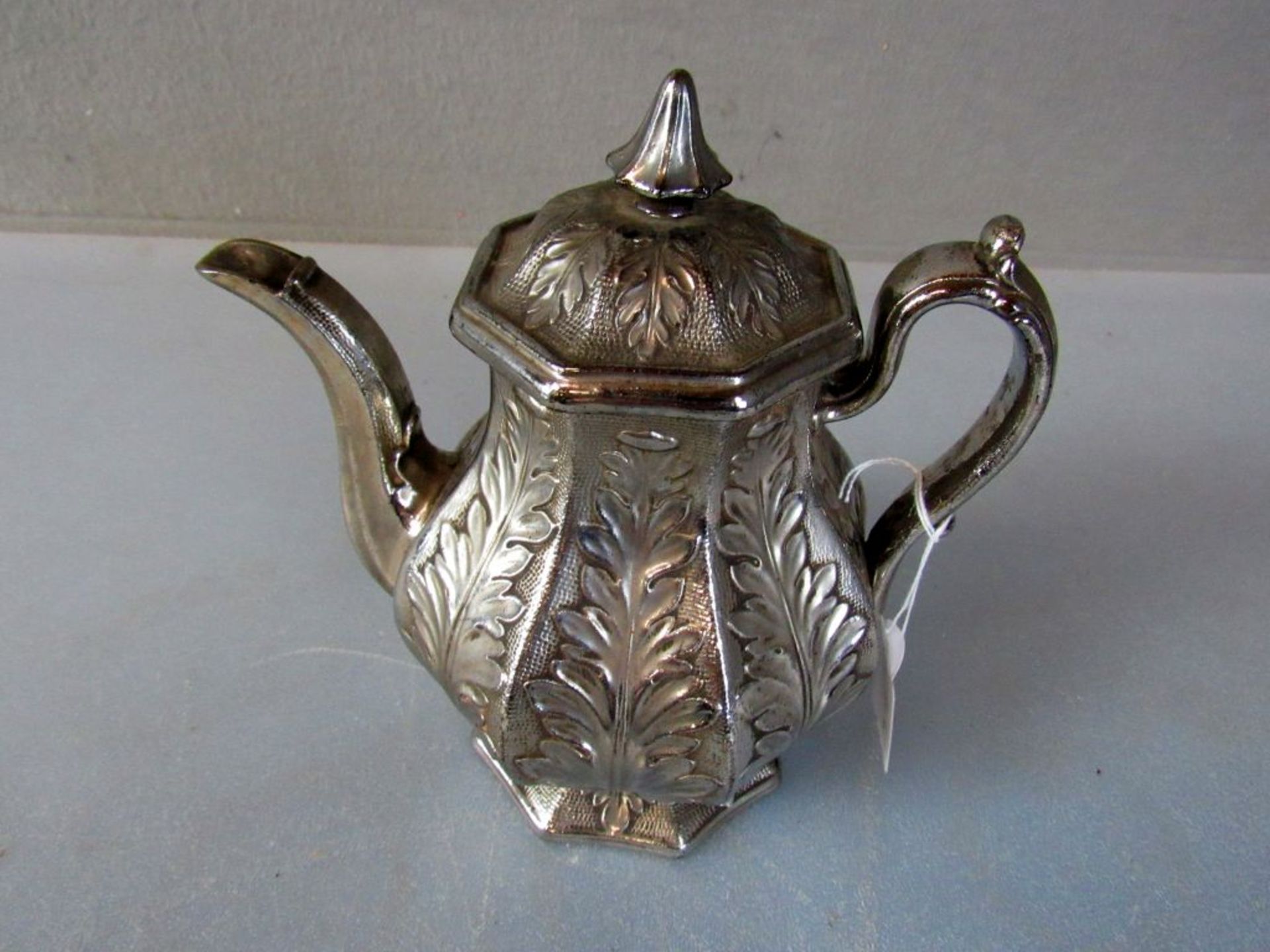Antike Teekanne versilberte - Bild 2 aus 7