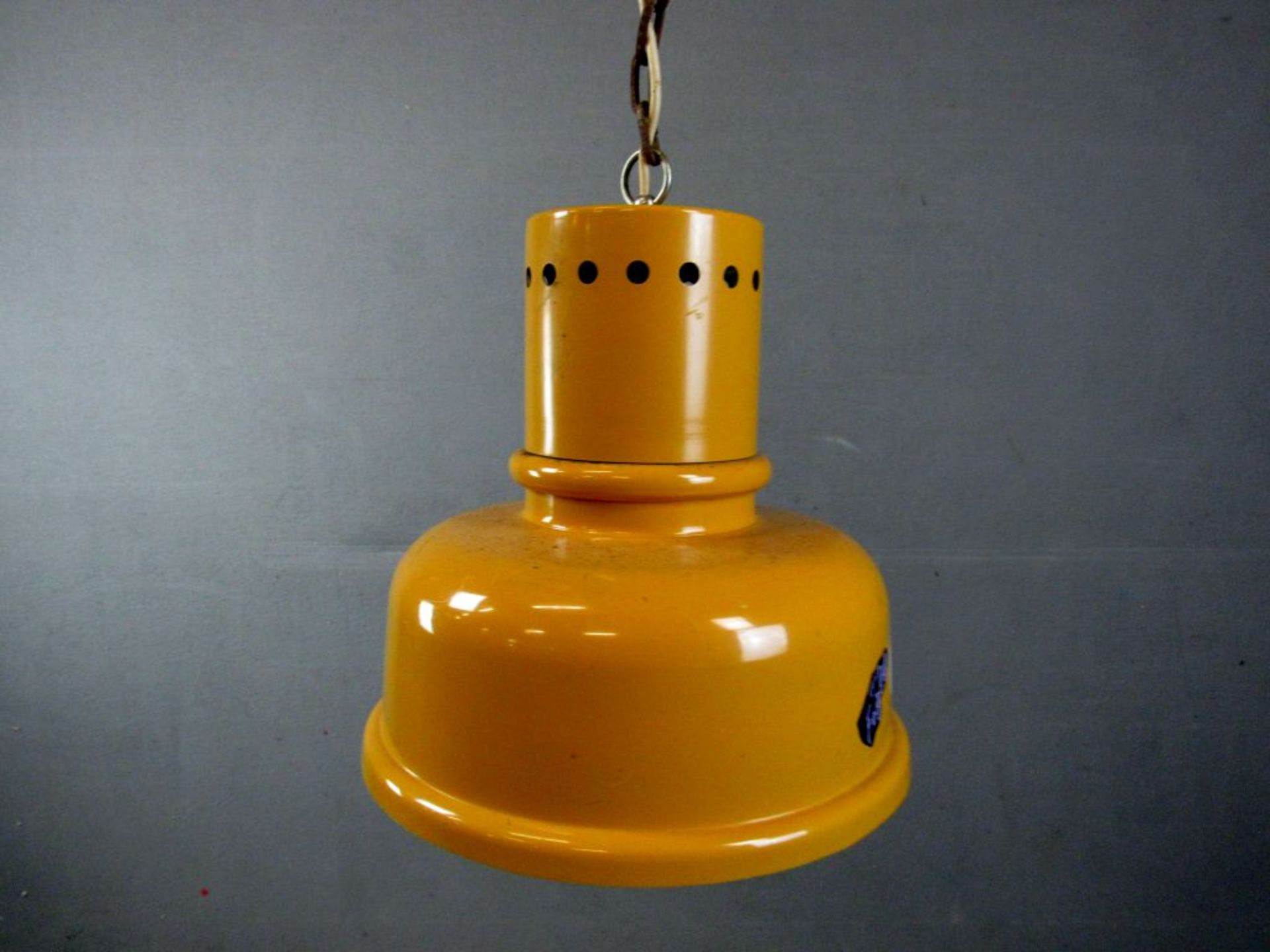 Vintage 70er Jahre Deckenlampe gelb - Bild 2 aus 6