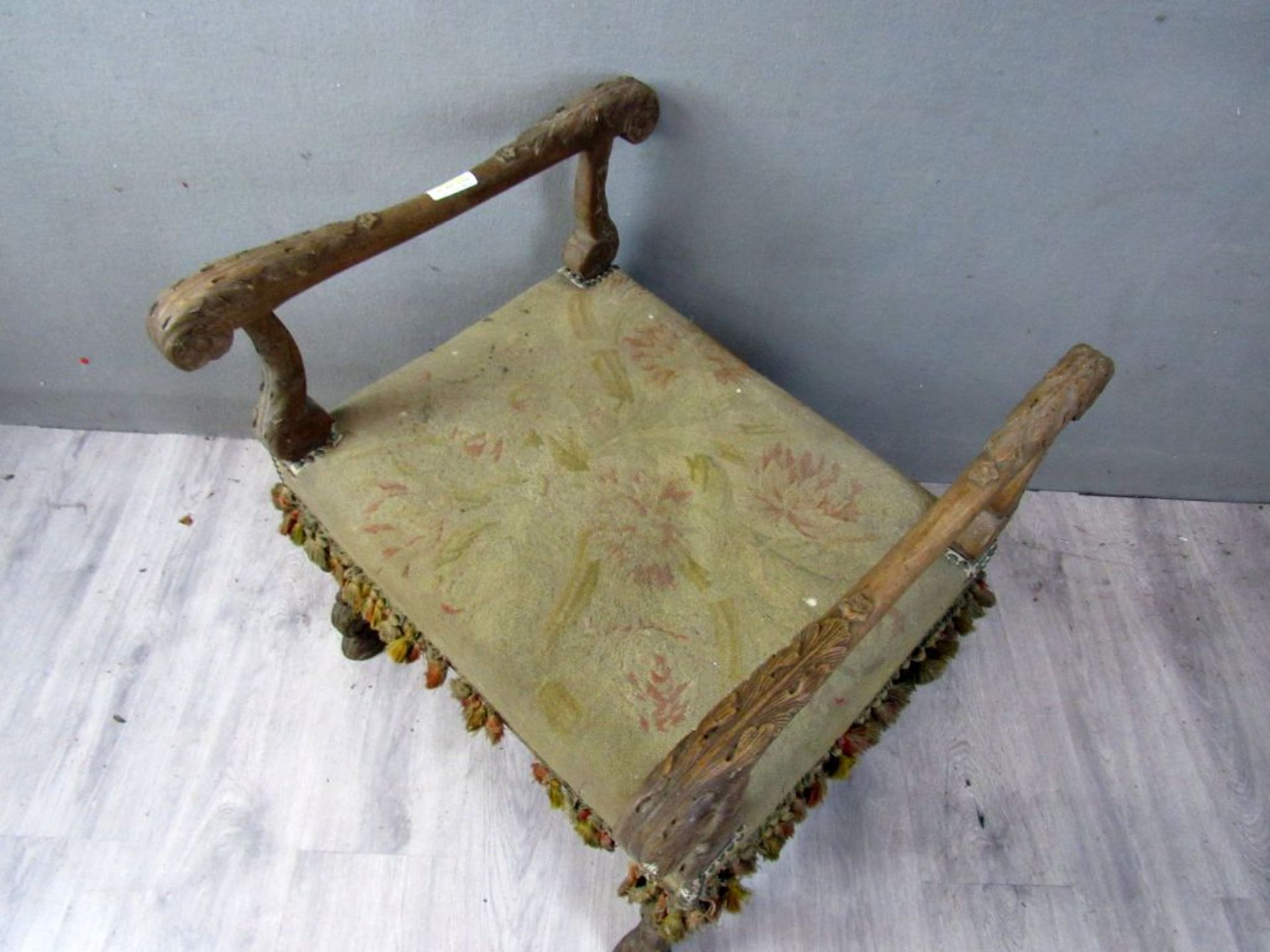 Antiker barocker Stuhl Eiche Shabby - Bild 8 aus 8