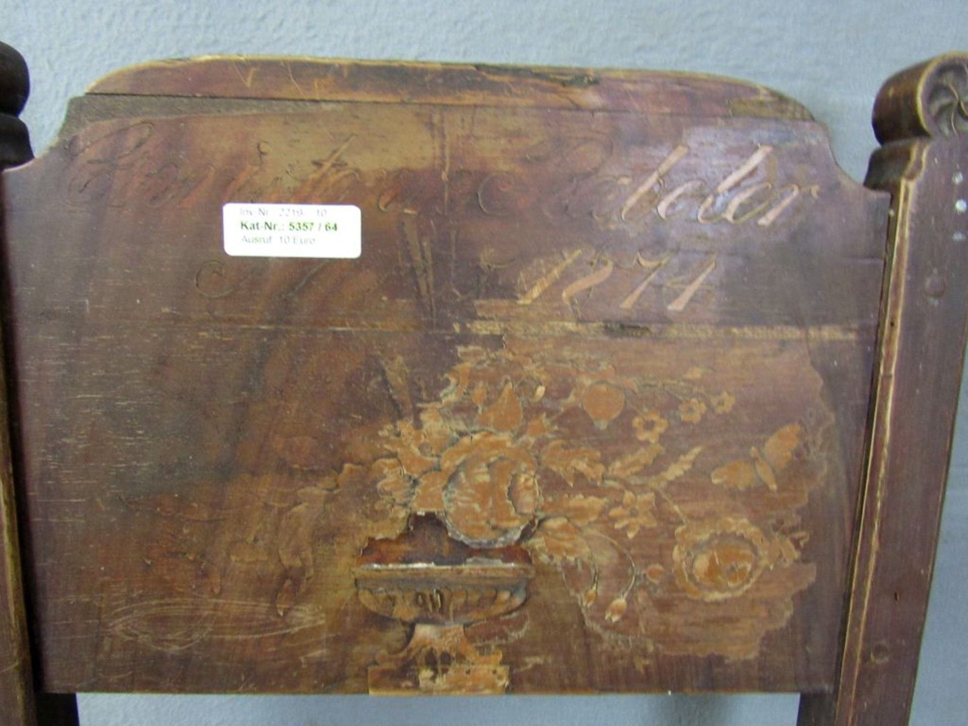 Antiker Stuhl Armlehnen Hochzeitsstuhl - Image 4 of 8