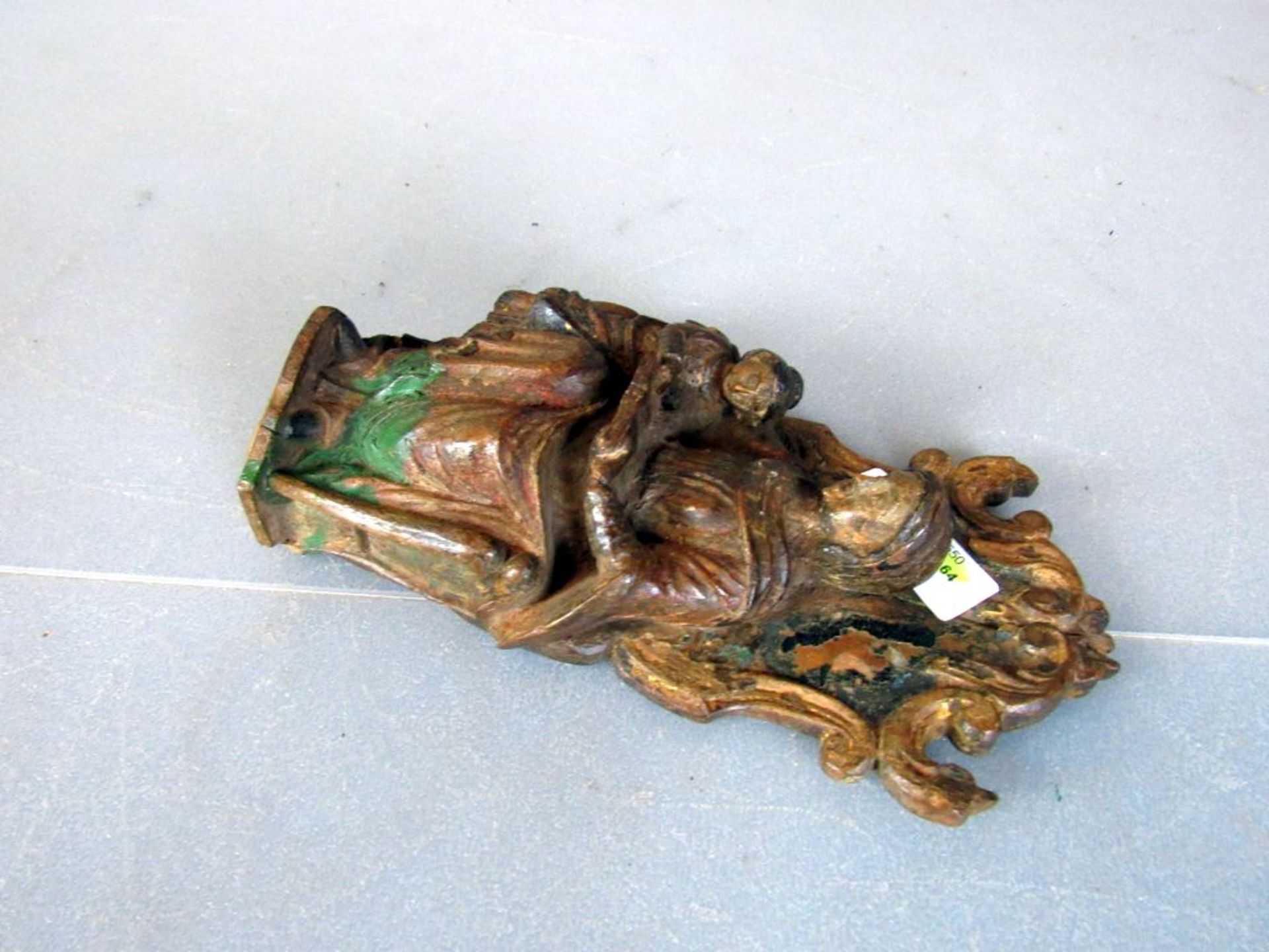 Antike Skulptur Heiligenskulptur - Bild 2 aus 7