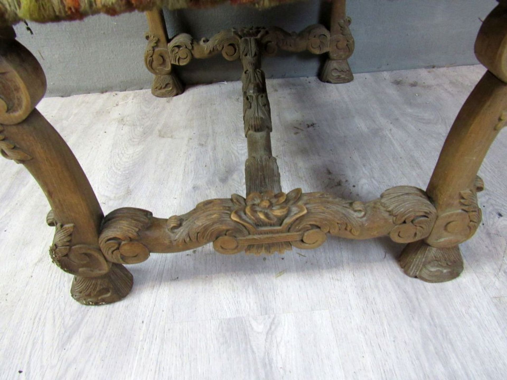 Antiker barocker Stuhl Eiche Shabby - Image 5 of 8